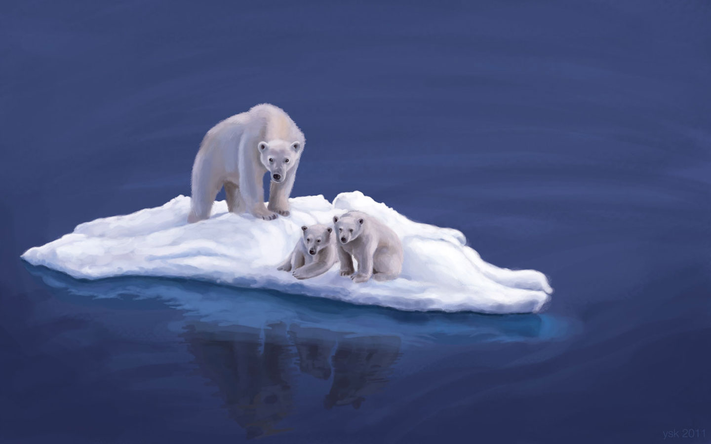 Download mobile wallpaper Animal, Artistic, Polar Bear for free.