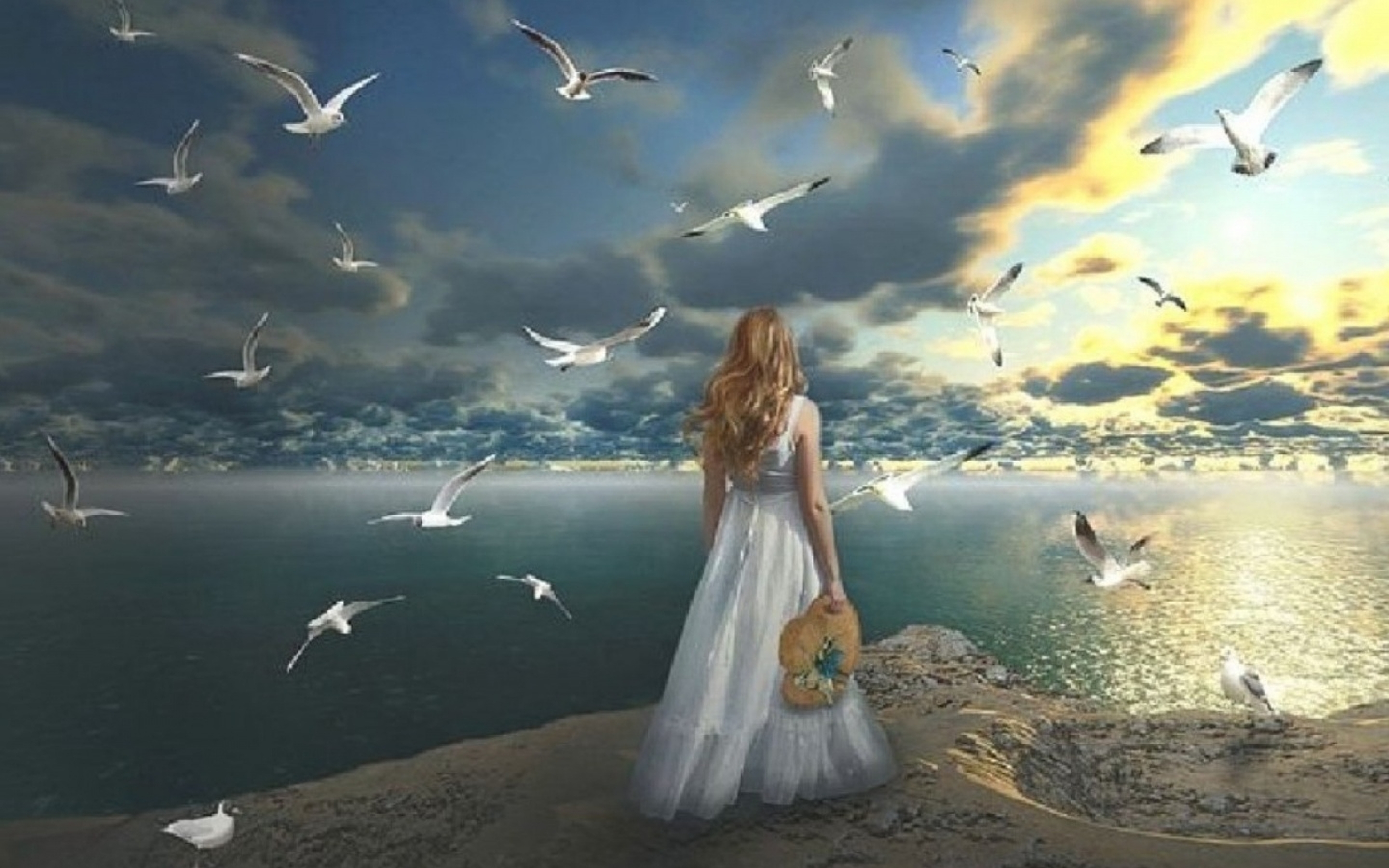 Ангелы мечтают. Красивая душа. Красивые душевные картинки. Птица души. Чайки море фэнтези.