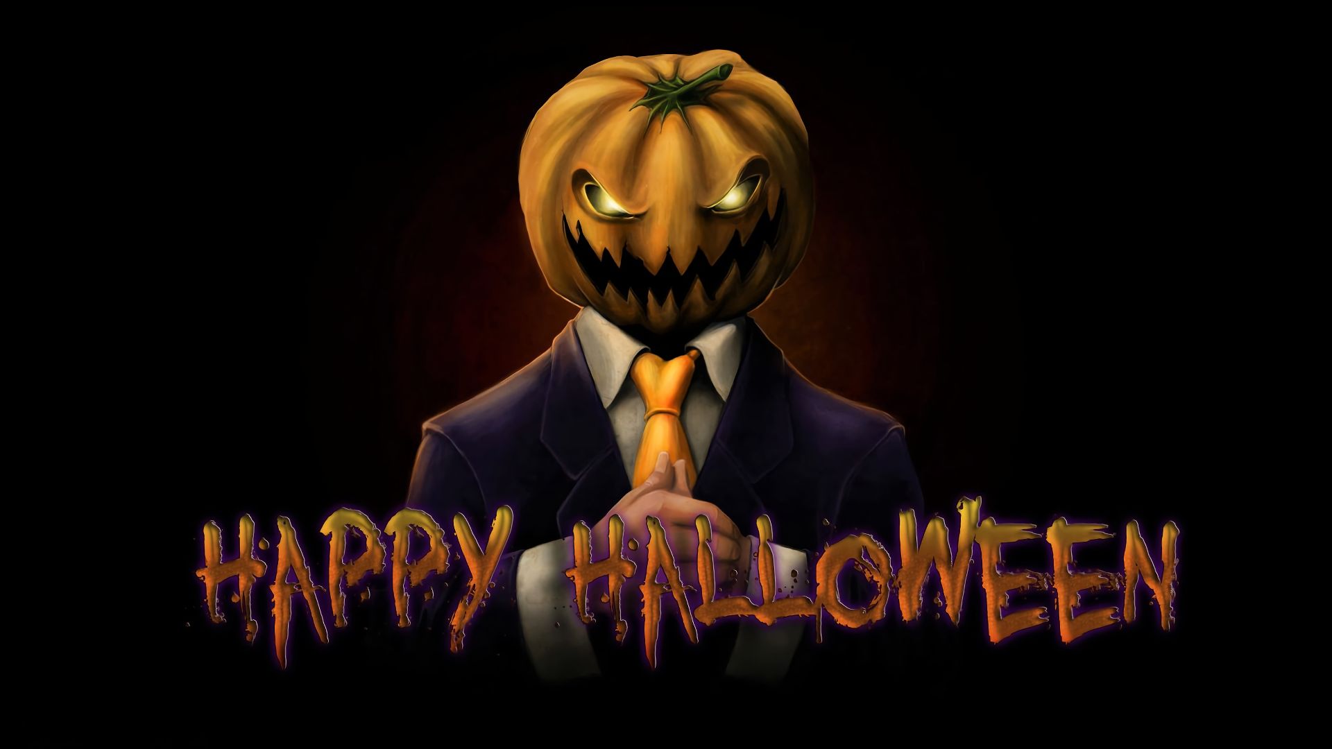 holiday, halloween, happy halloween, head, jack o' lantern, suit, tie cellphone