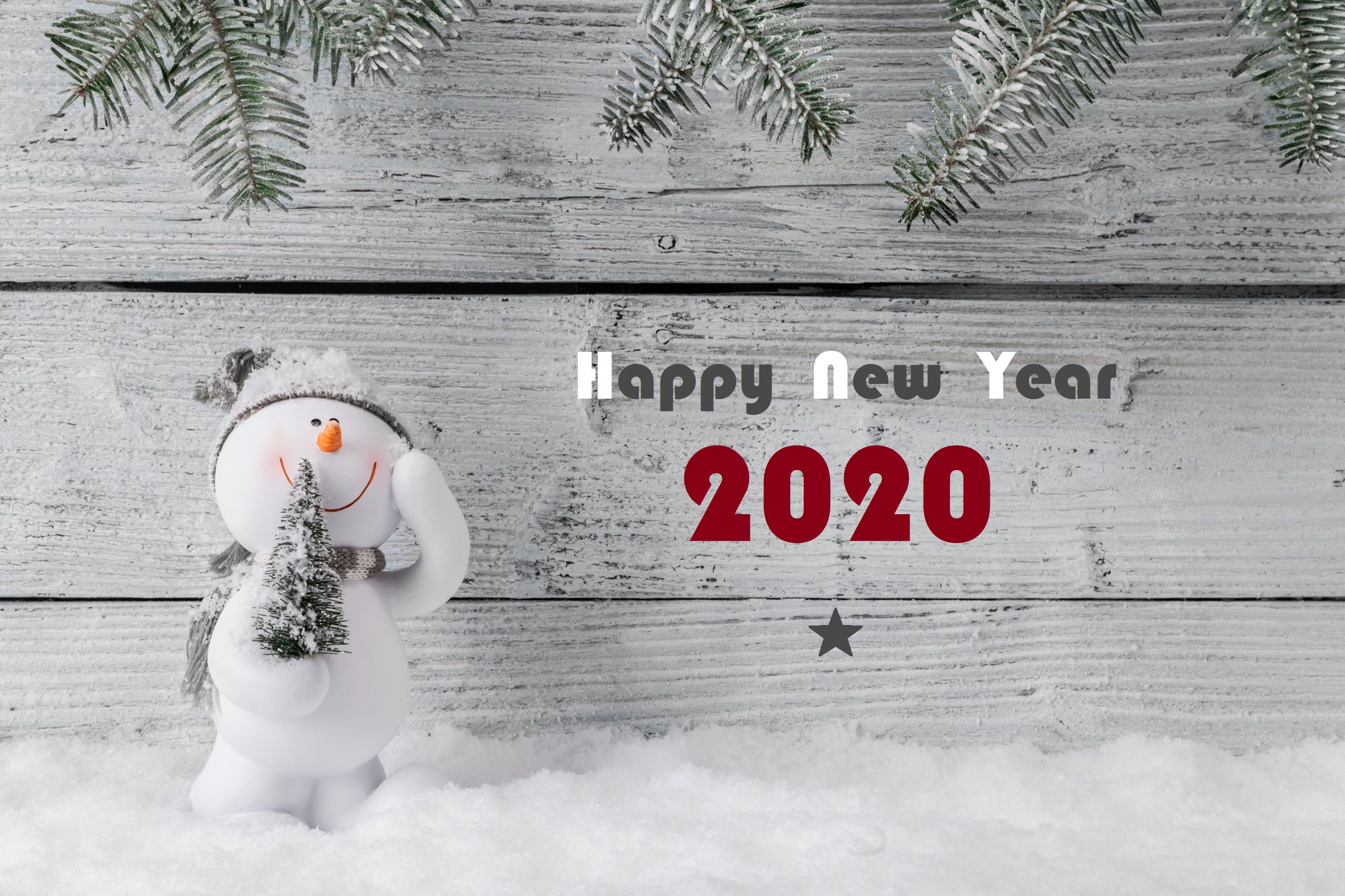 無料モバイル壁紙雪だるま, ホリデー, あけましておめでとう, 2020年新年をダウンロードします。