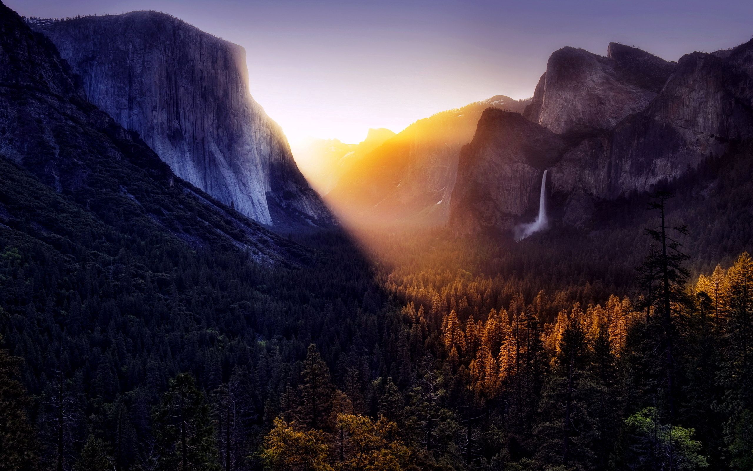 Долина Йосемити, США рисунок