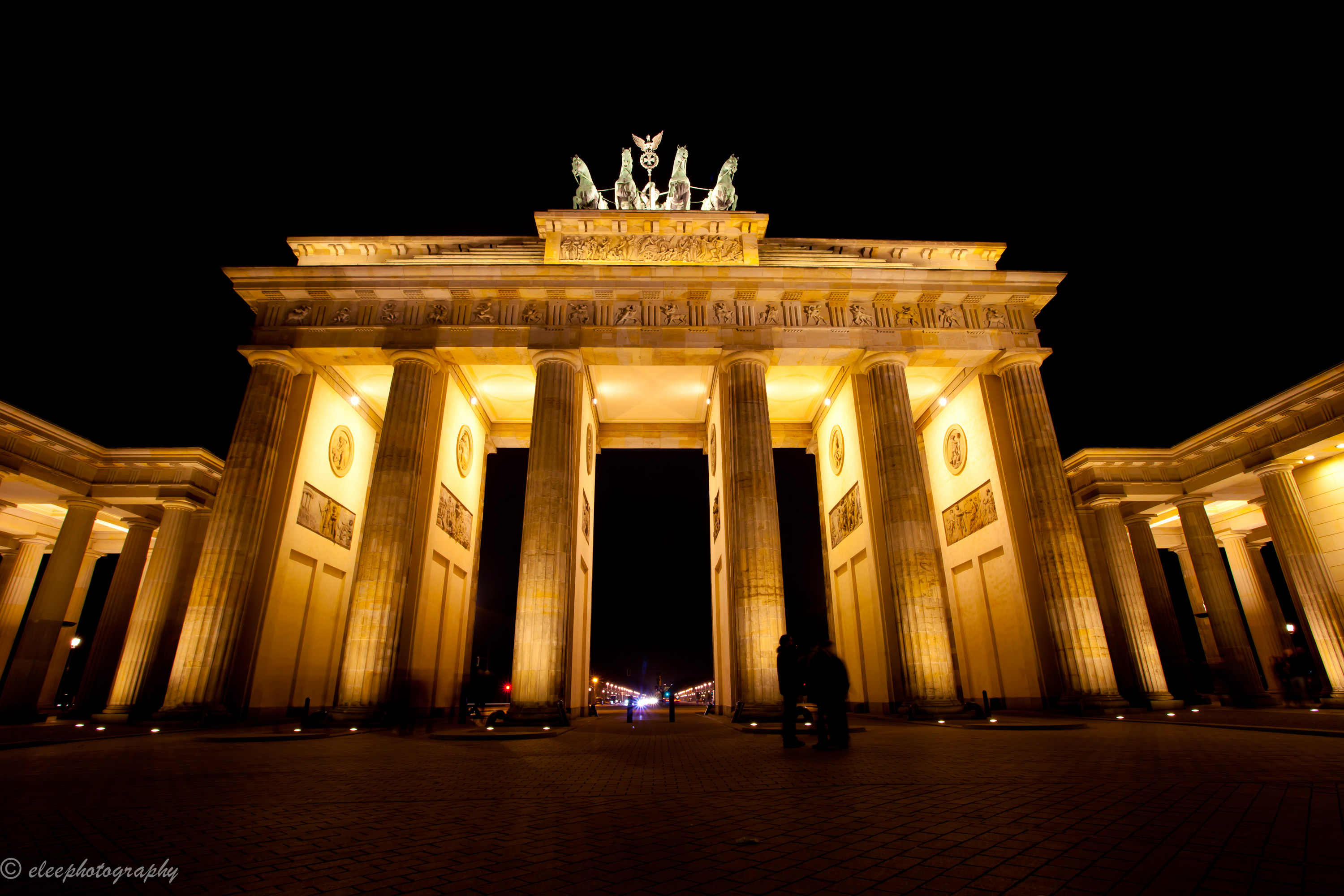 man made, brandenburg gate, berlin, germany, light, monument, night, monuments