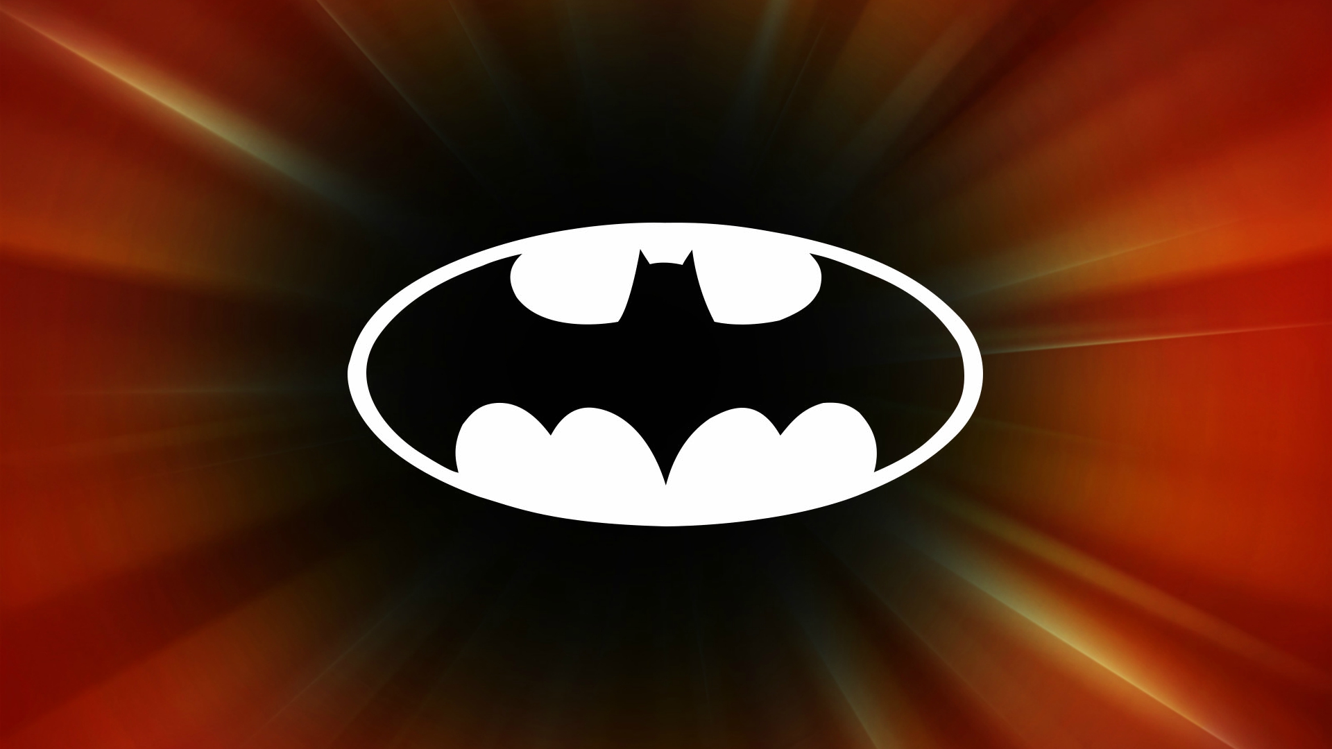 Логотип Бэтмена на черном фоне