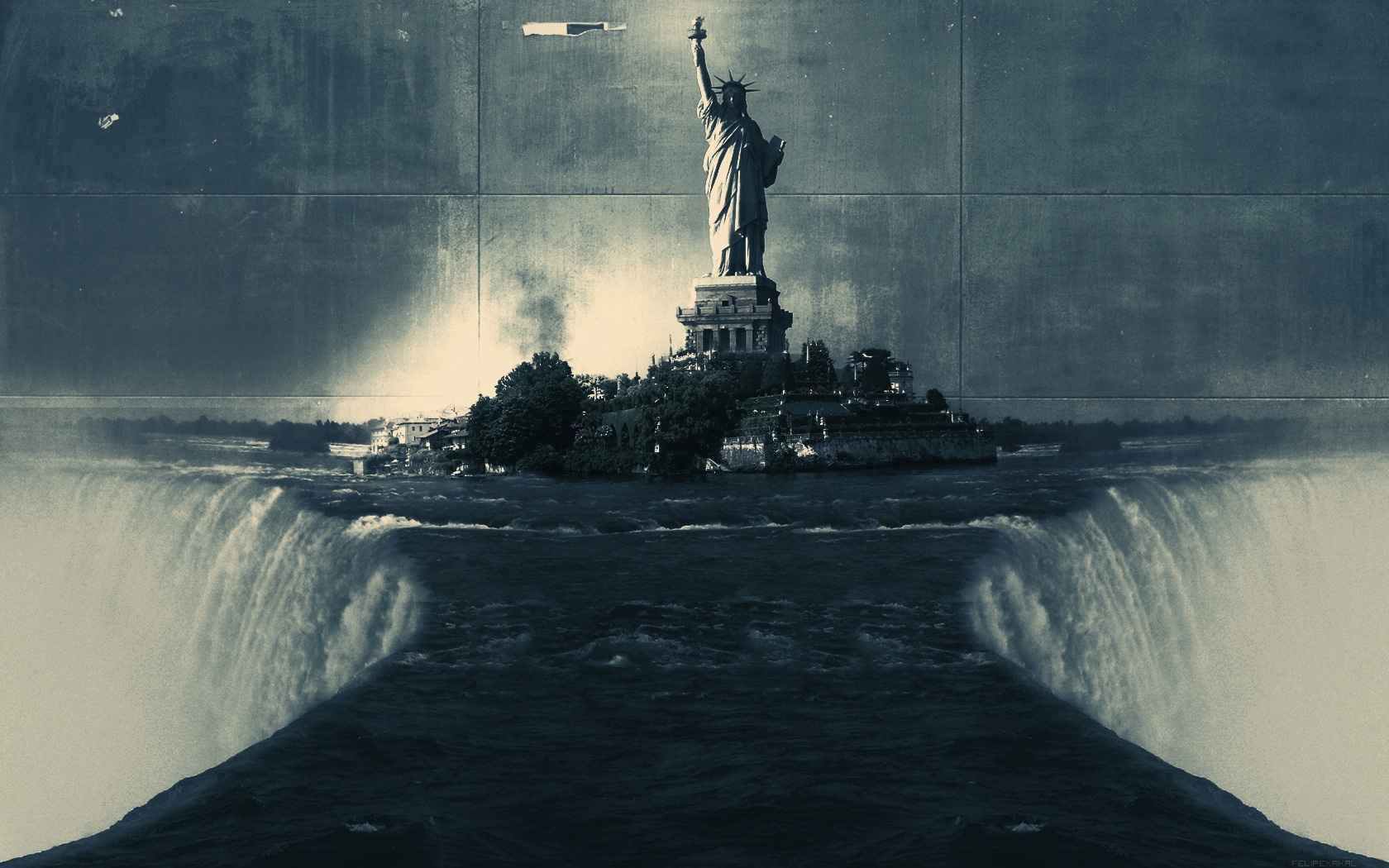 Handy-Wallpaper Statue Of Liberty, Landschaft kostenlos herunterladen.