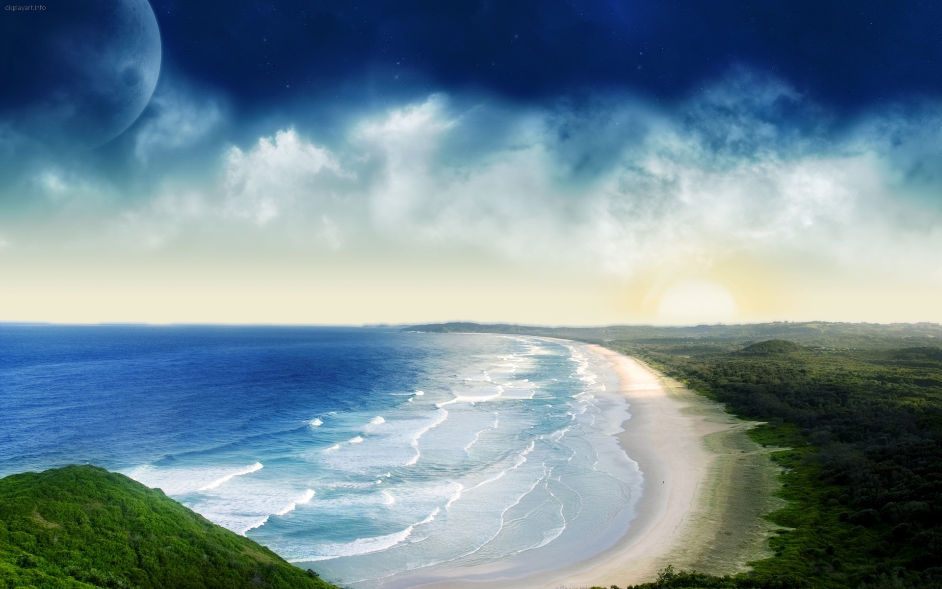 Laden Sie das Landschaft, Natur, Sky, Sea, Clouds-Bild kostenlos auf Ihren PC-Desktop herunter