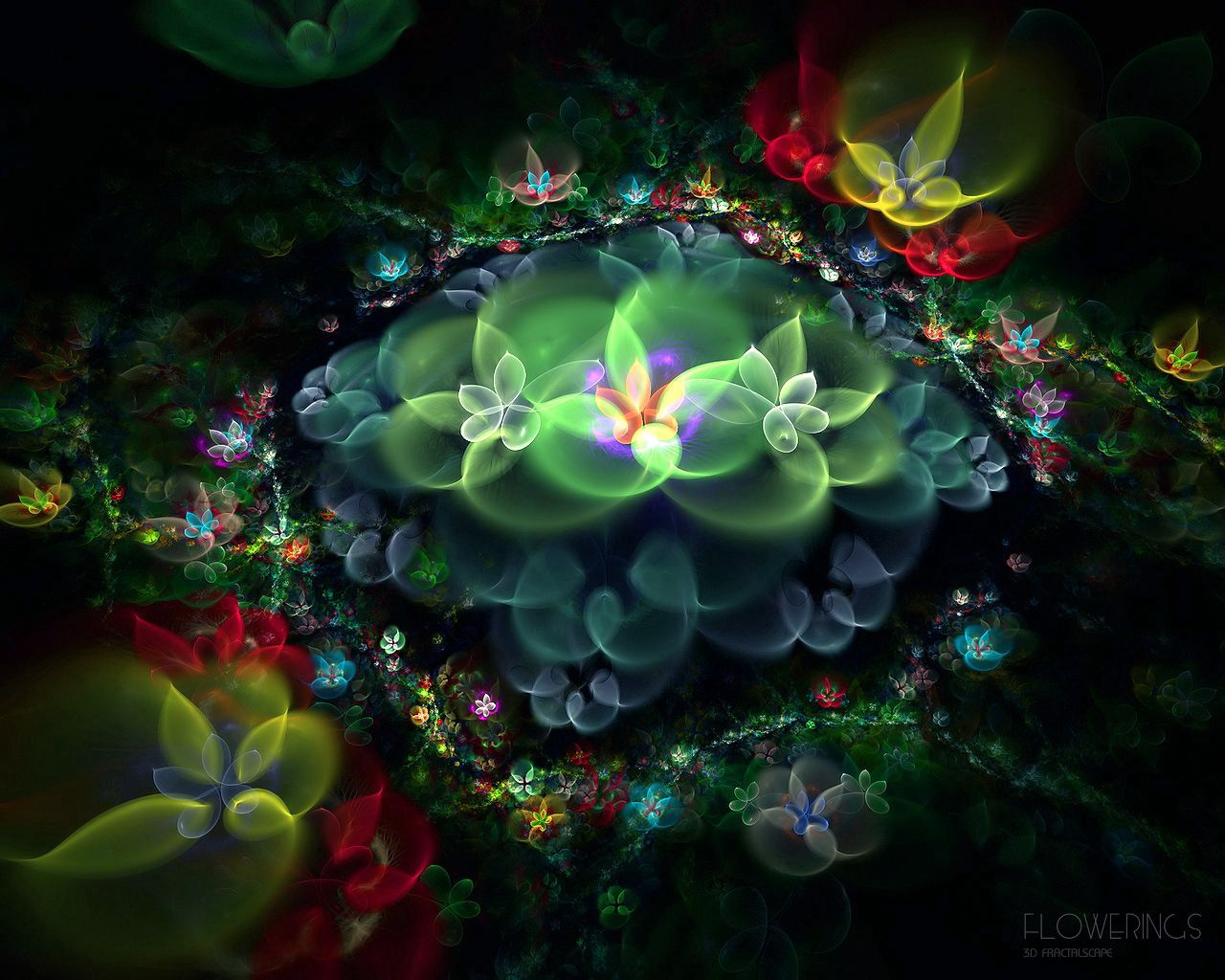 Download mobile wallpaper Flowers, Shine, Light, Bright, Abstract, Fractal for free.