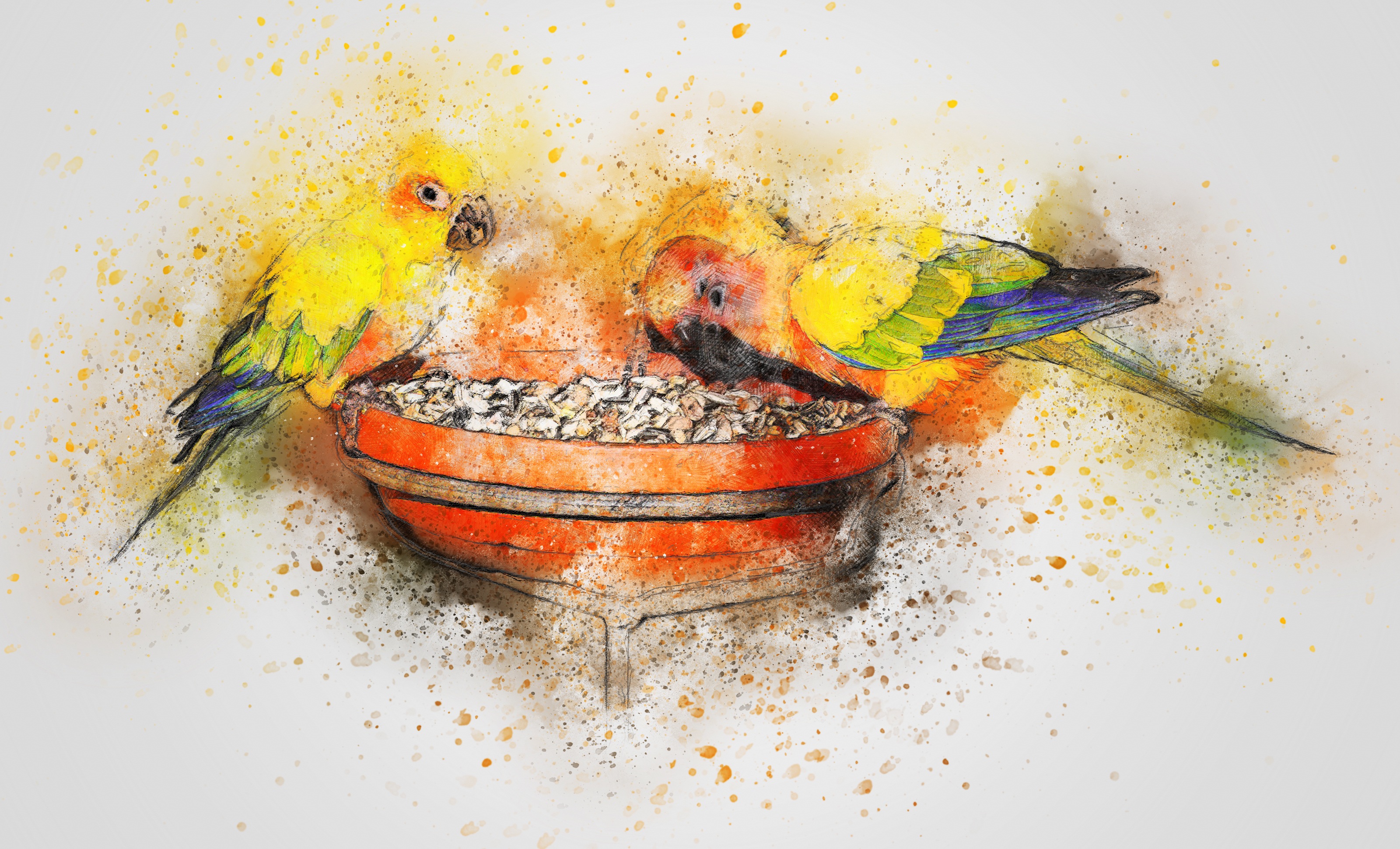 Еда для птиц рисунок