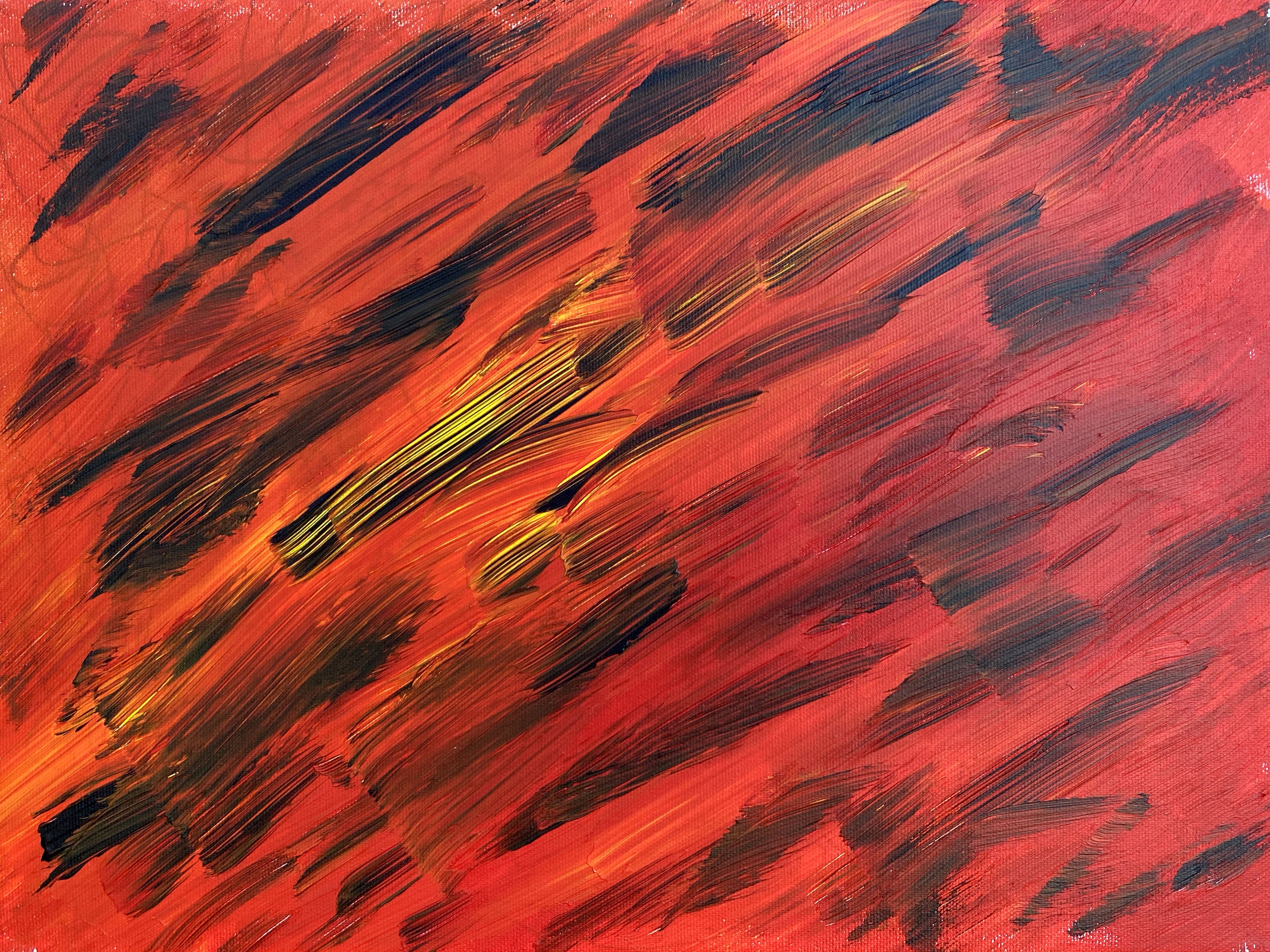 wallpapers smears, red, abstract, divorces, paint, oil paint, strokes