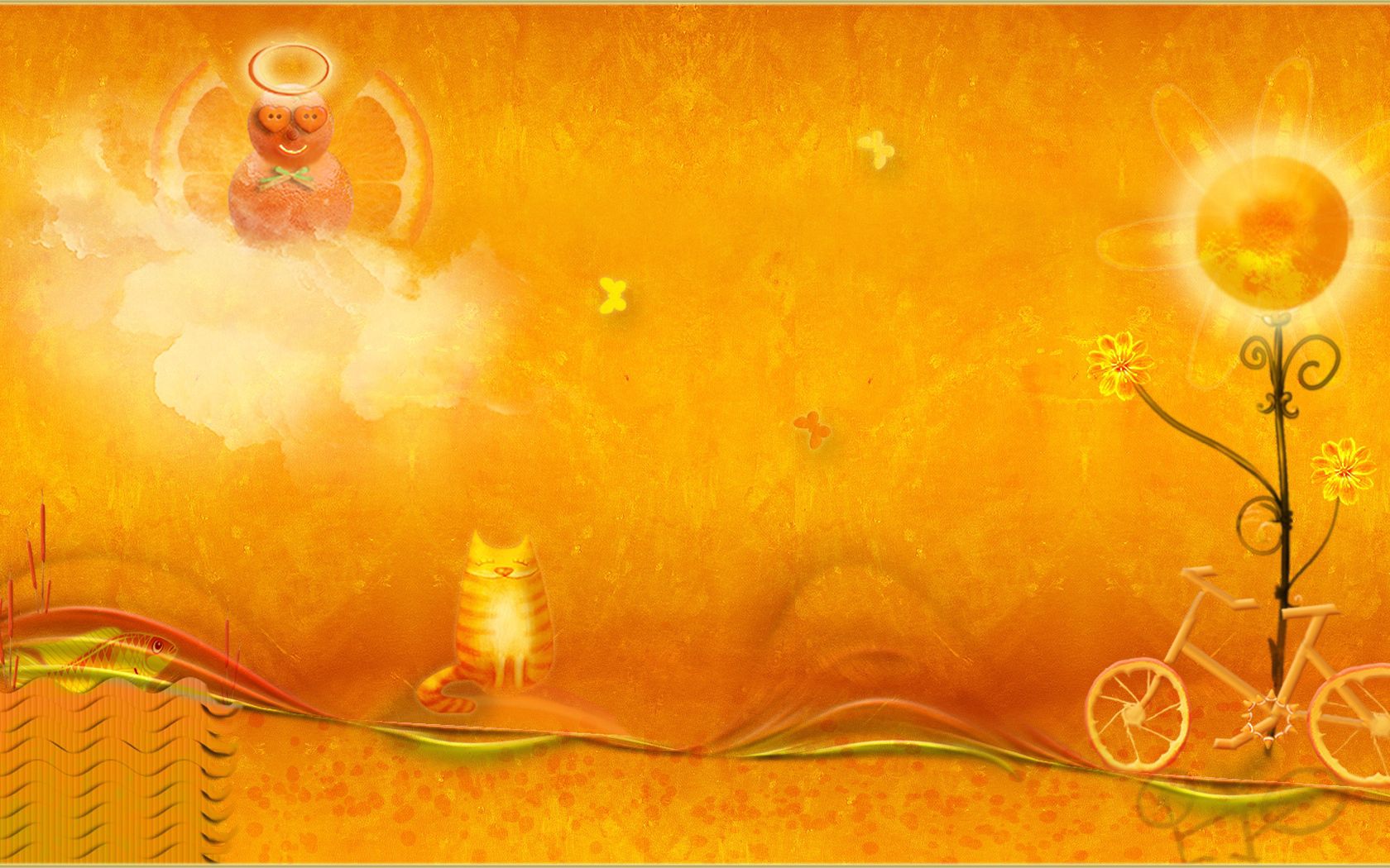 orange, fantasy, art, positive, mood download HD wallpaper