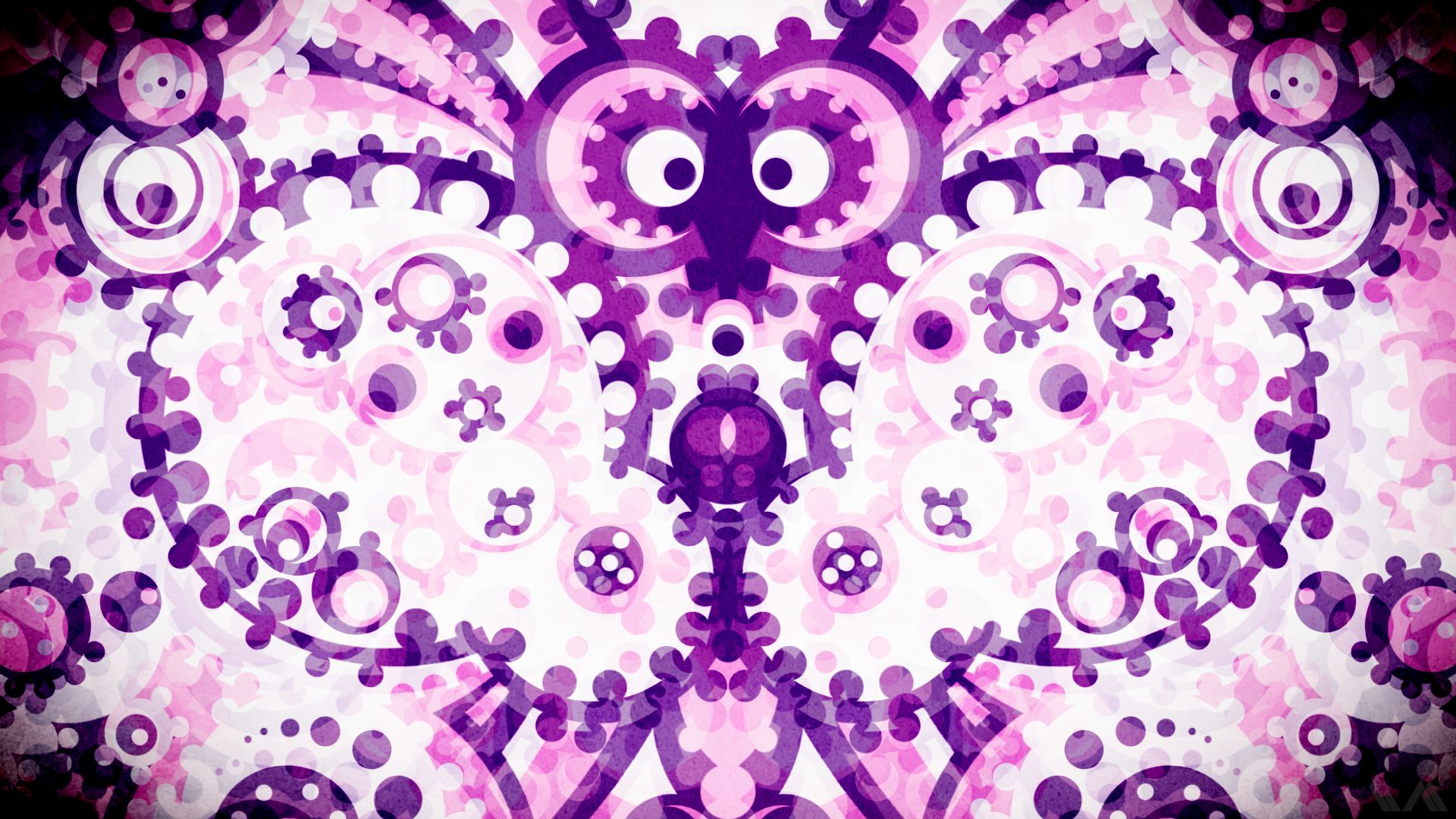 purple, 3d, abstract, gears, illusion Smartphone Background