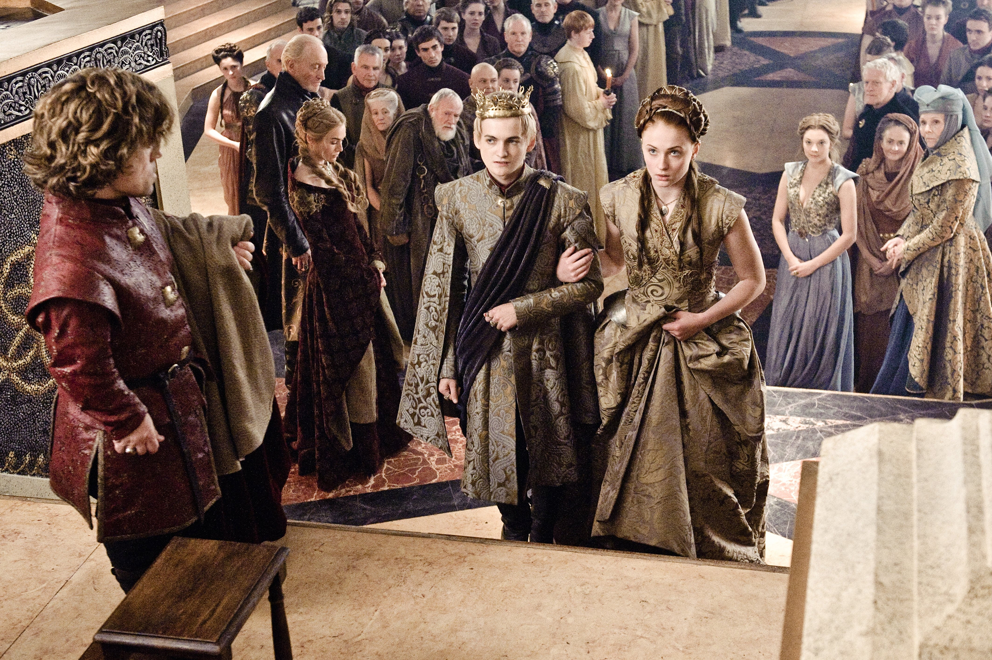 tv show, game of thrones, cersei lannister, joffrey baratheon, lord varys, margaery tyrell, olenna tyrell, pycelle (game of thrones), sansa stark, tyrion lannister, tywin lannister