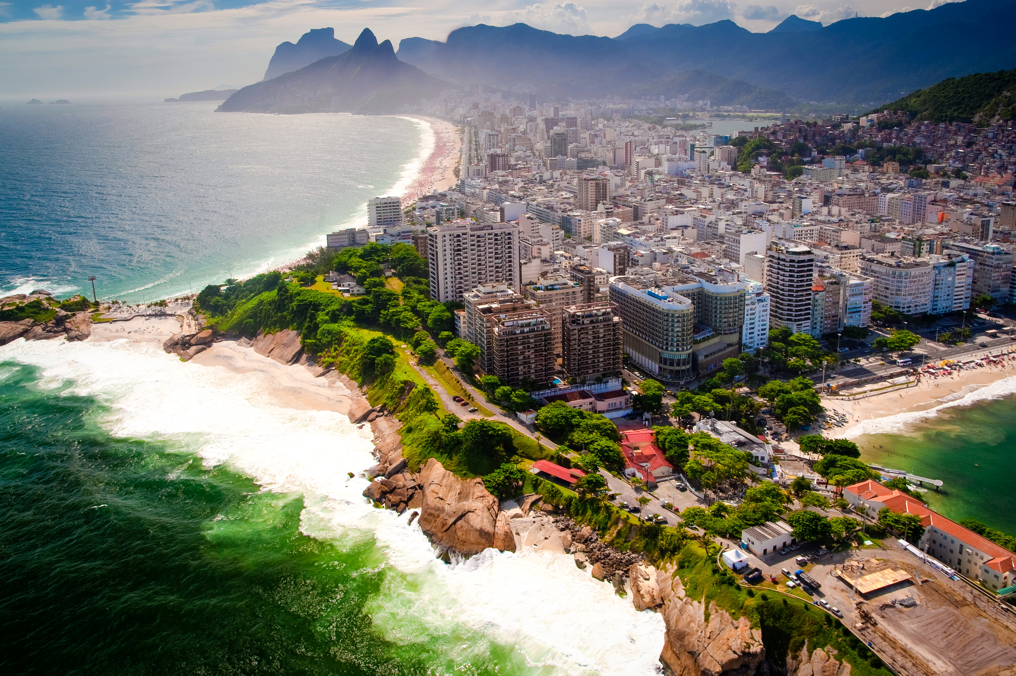 brazil, megapolis, man made, rio de janeiro, beach, city, coastline, mountain, cities 1080p