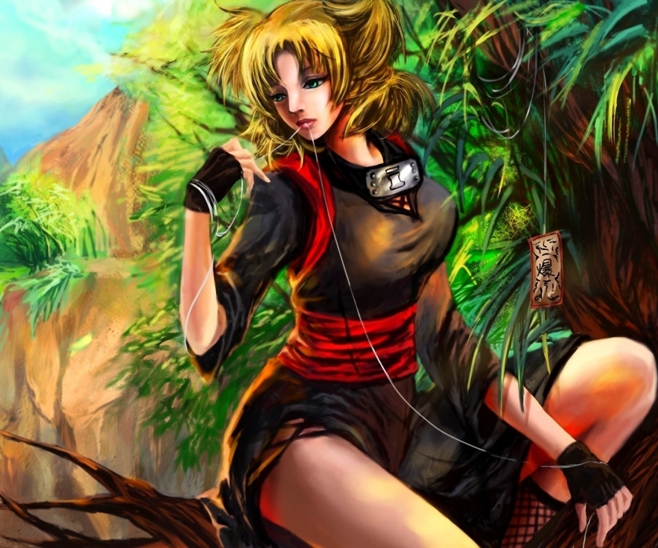 Download Temari from Naruto posing confidently Wallpaper | Wallpapers.com