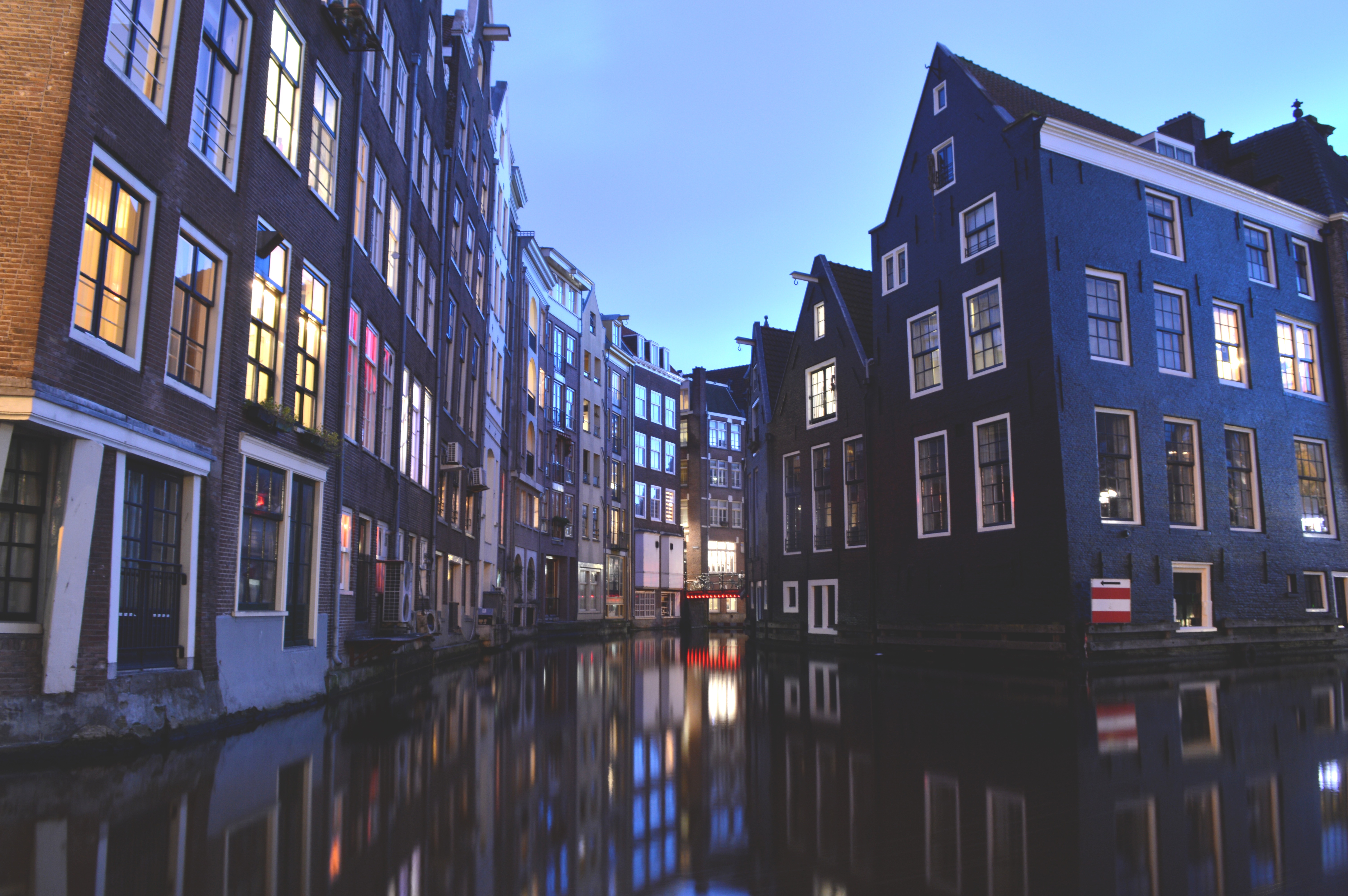 netherlands, cities, building, channel, amsterdam UHD