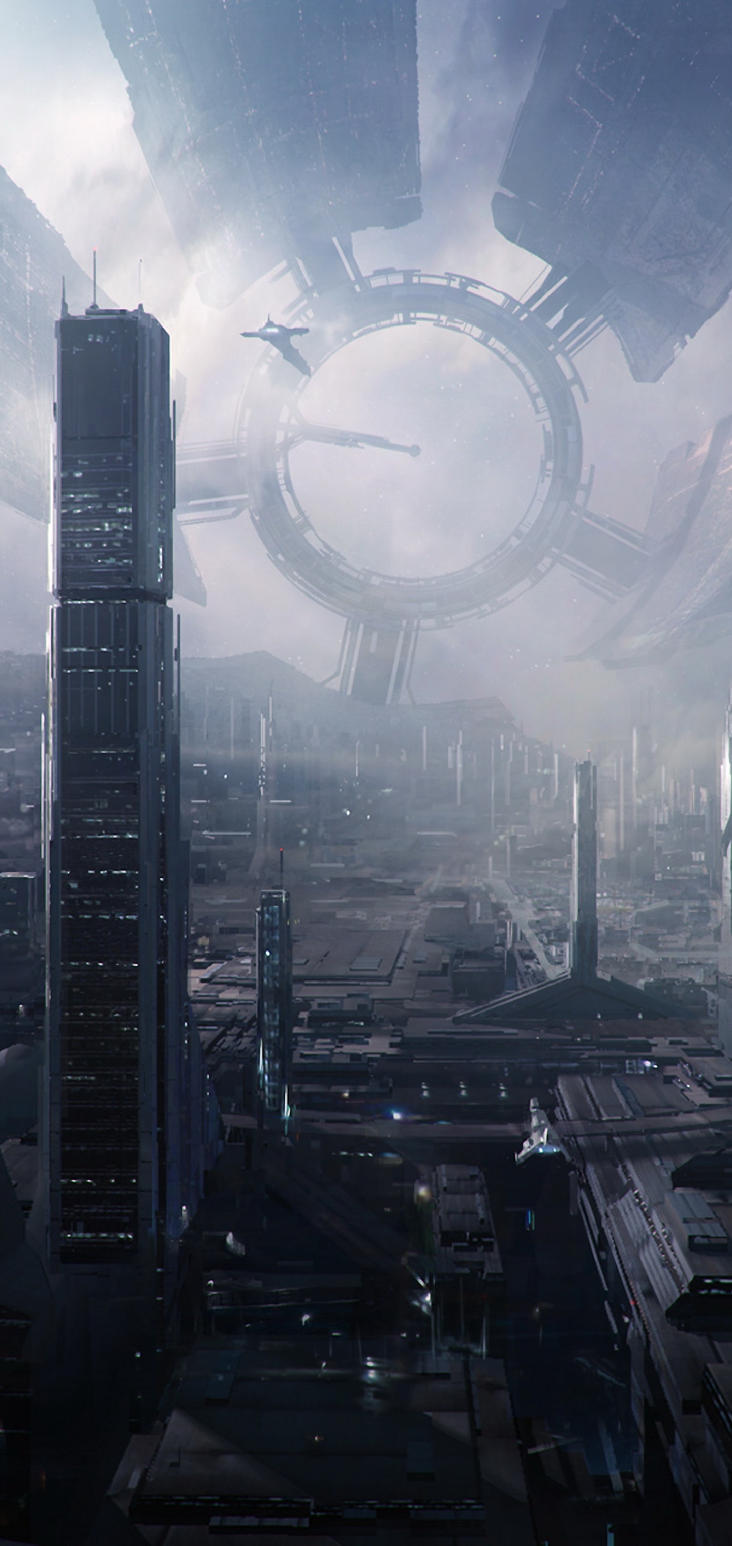 citadel (mass effect), video game, mass effect 2, mass effect, city, spaceship, building