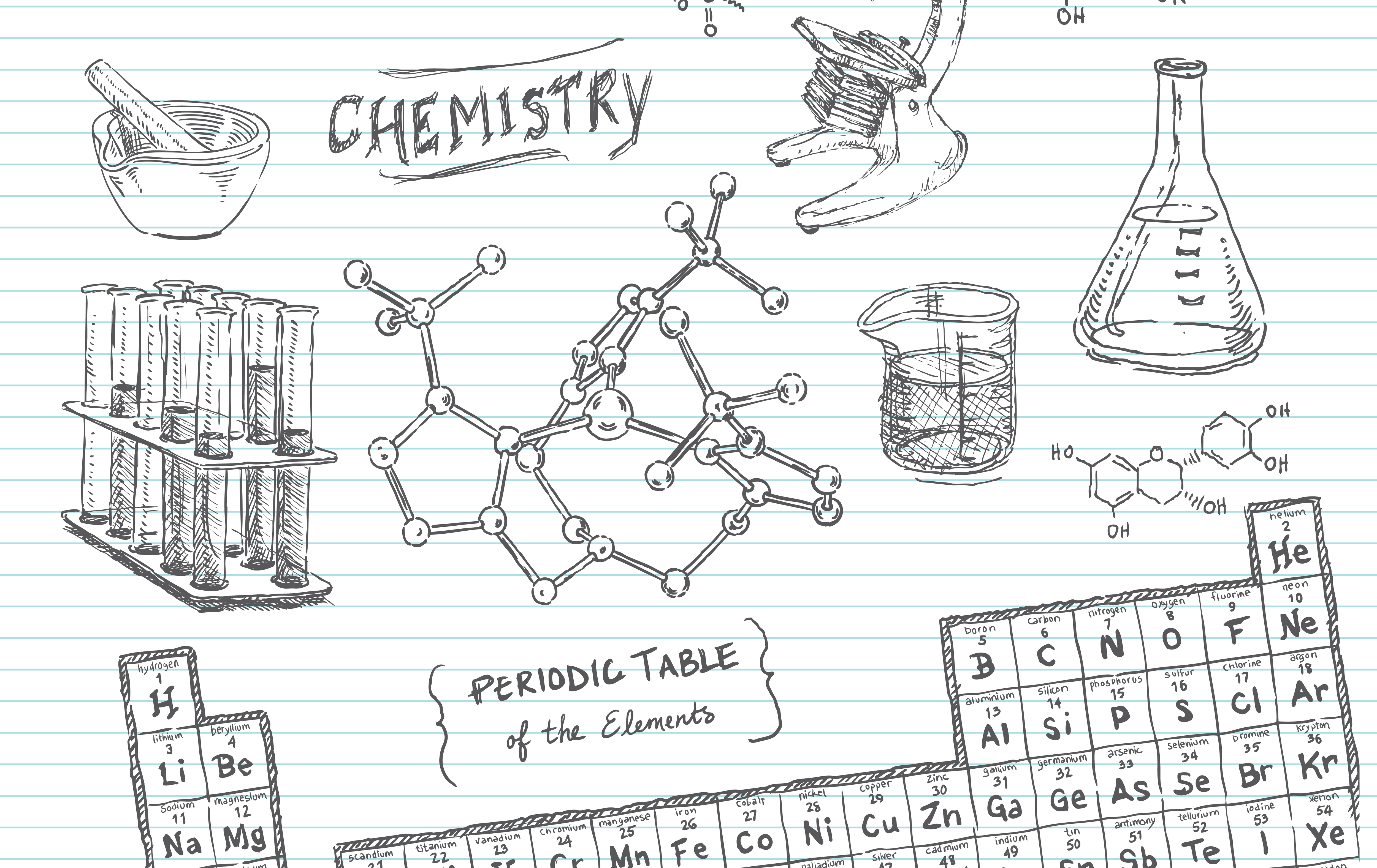 Химические элементы рисунки