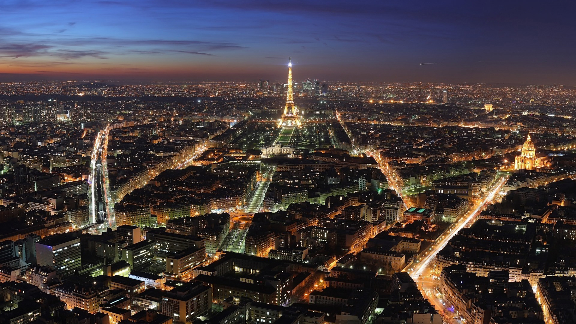 Скачати мобільні шпалери Пейзаж, Міста, Ніч, Париж, Ейфелева Вежа безкоштовно.