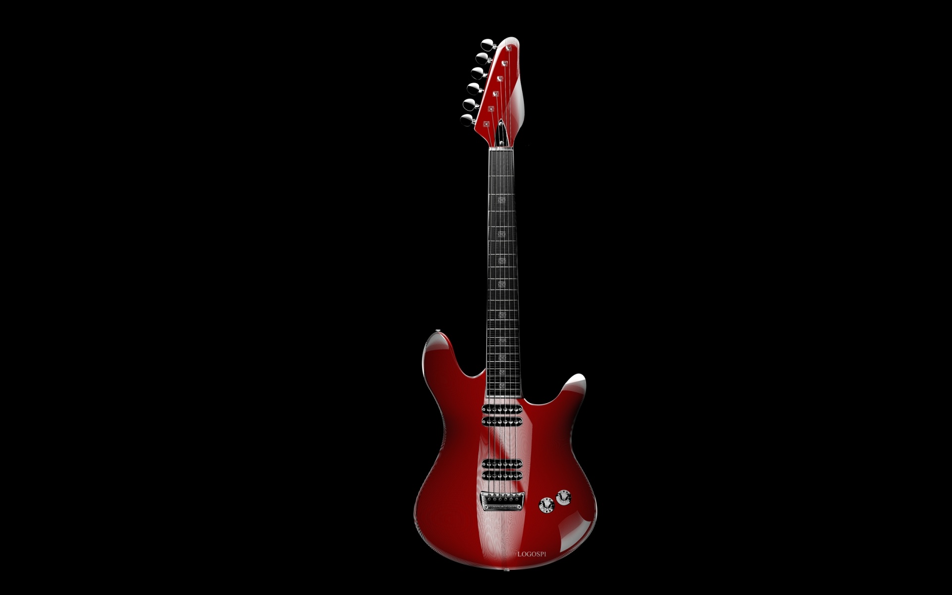 guitar, electric guitar, music, red