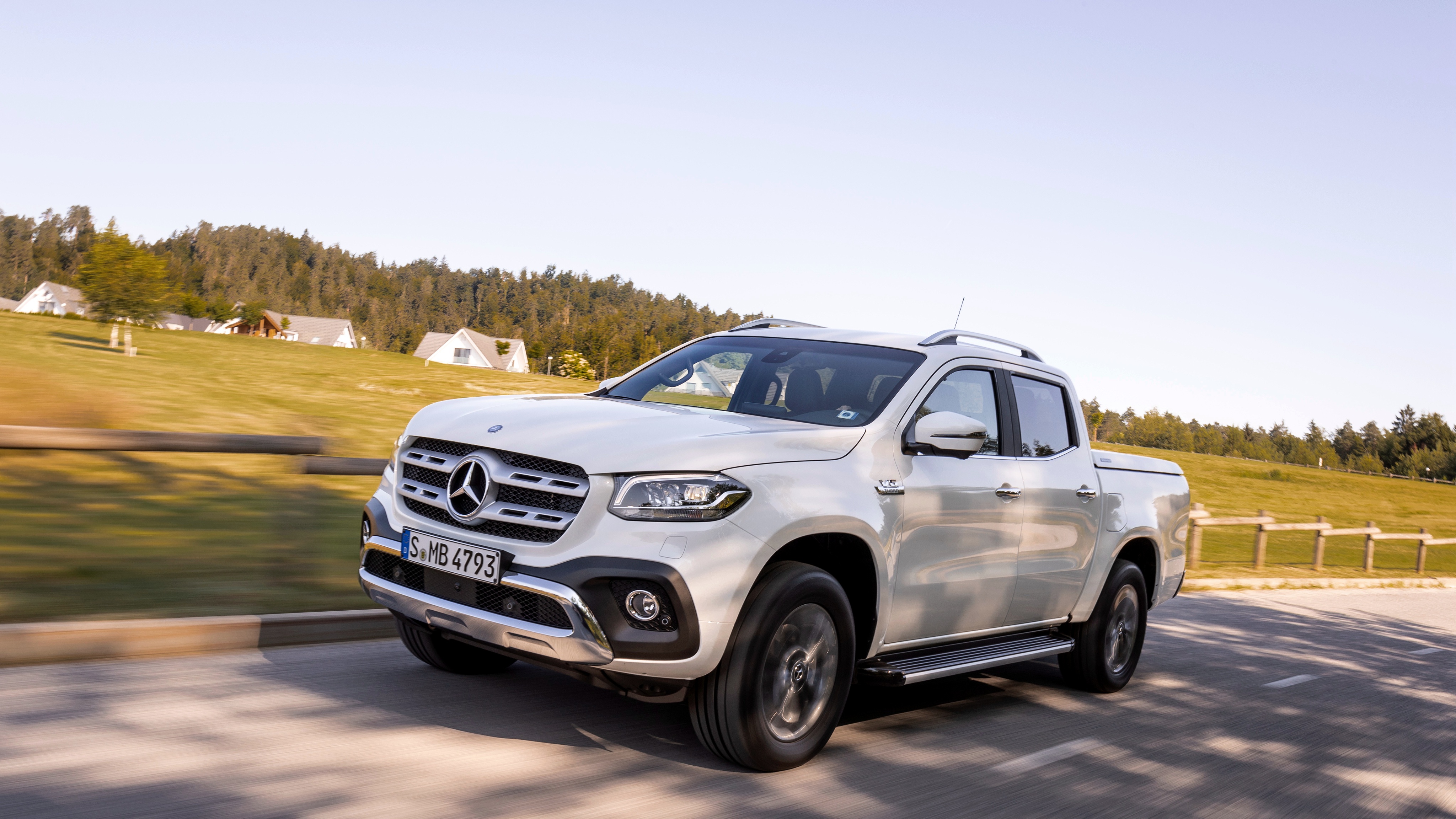 Download wallpapers Mercedes-Benz X-Class, 4k, 2018, new cars, pickup  trucks, new silver X-Class, SUV, German cars, Mercedes for desktop free.  Pictures for desk…