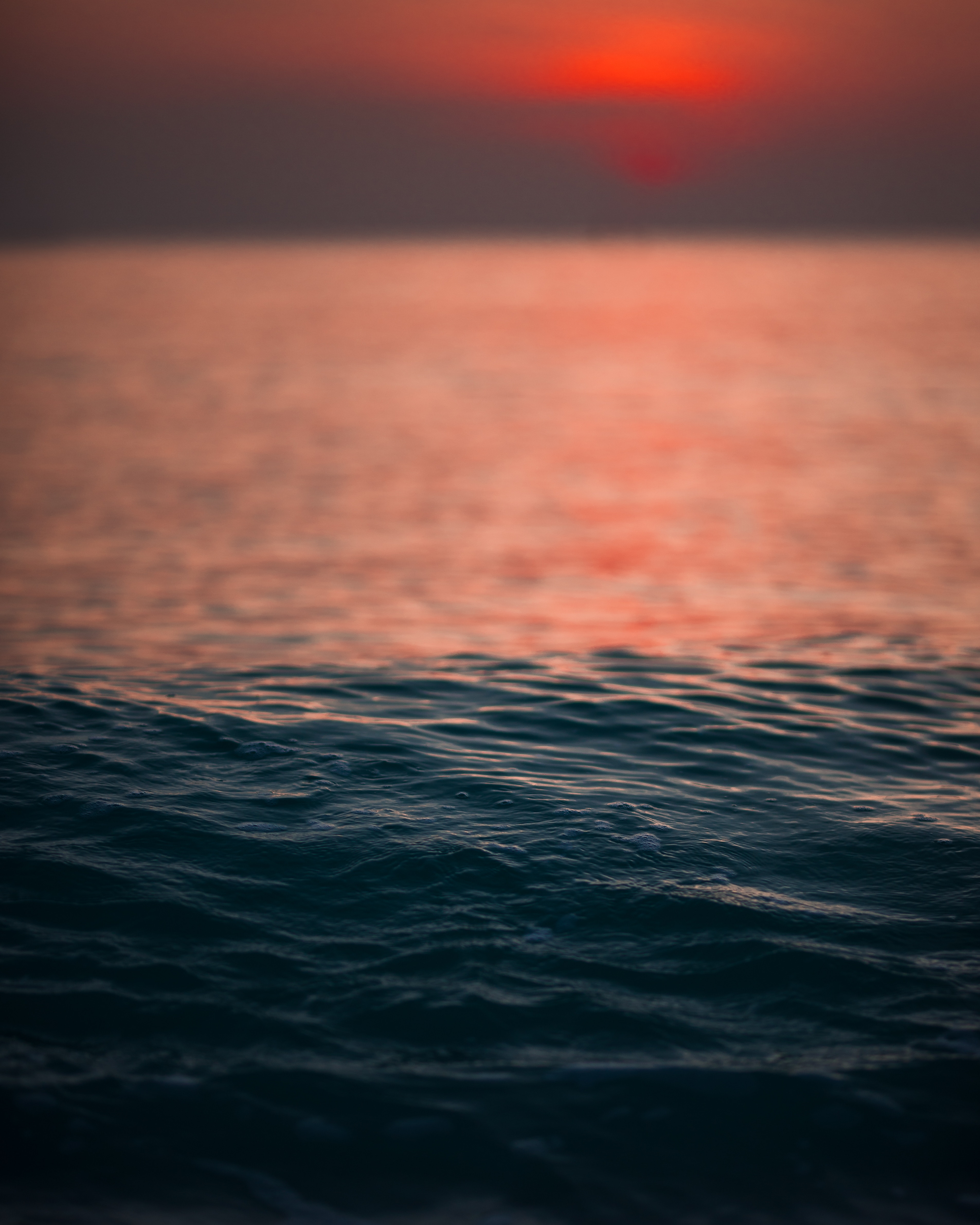 Download mobile wallpaper Ripples, Ripple, Nature, Horizon, Sea, Sunset, Water for free.