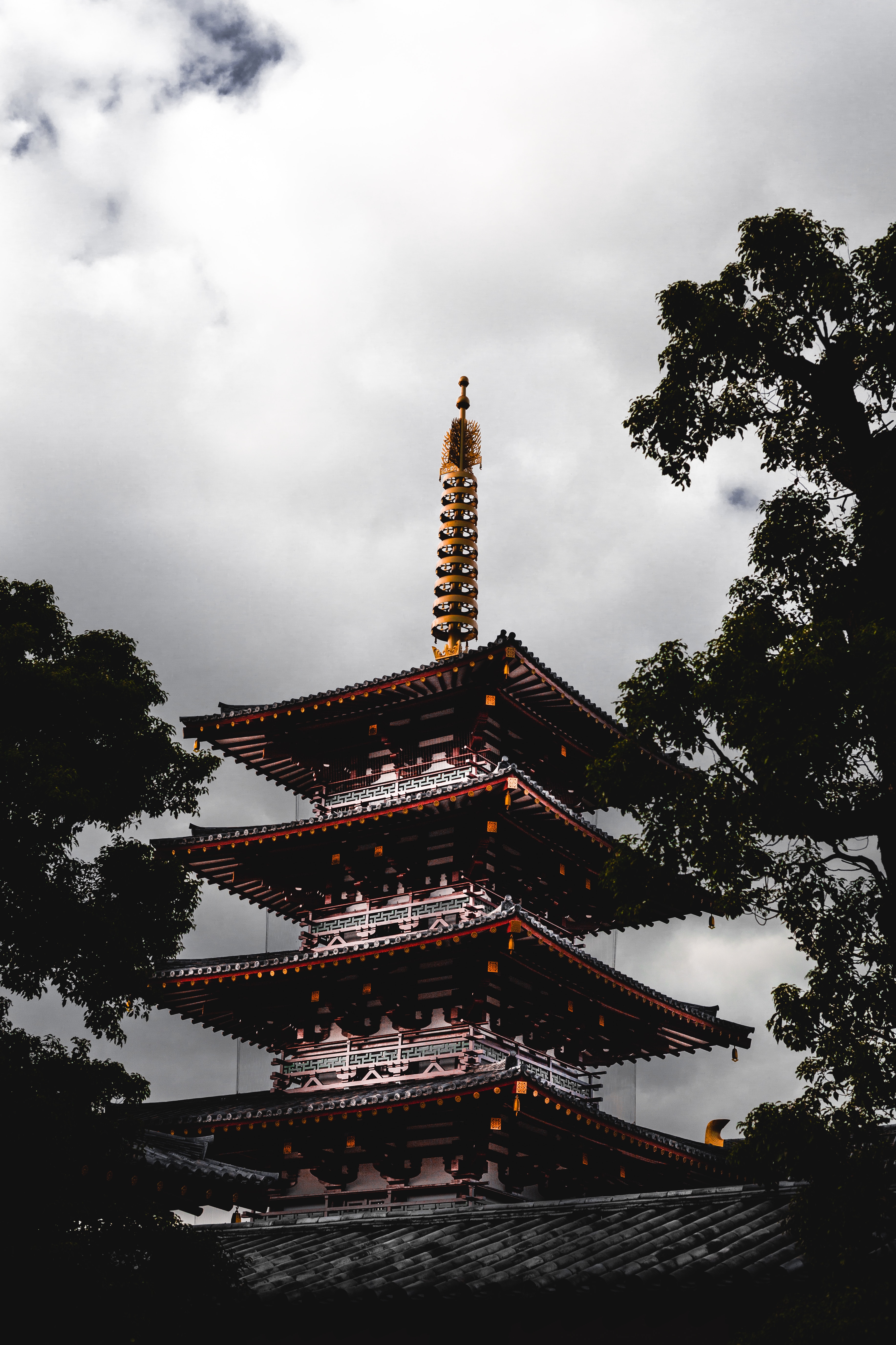 temple, architecture, building, miscellanea, miscellaneous, pagoda, oriental Smartphone Background