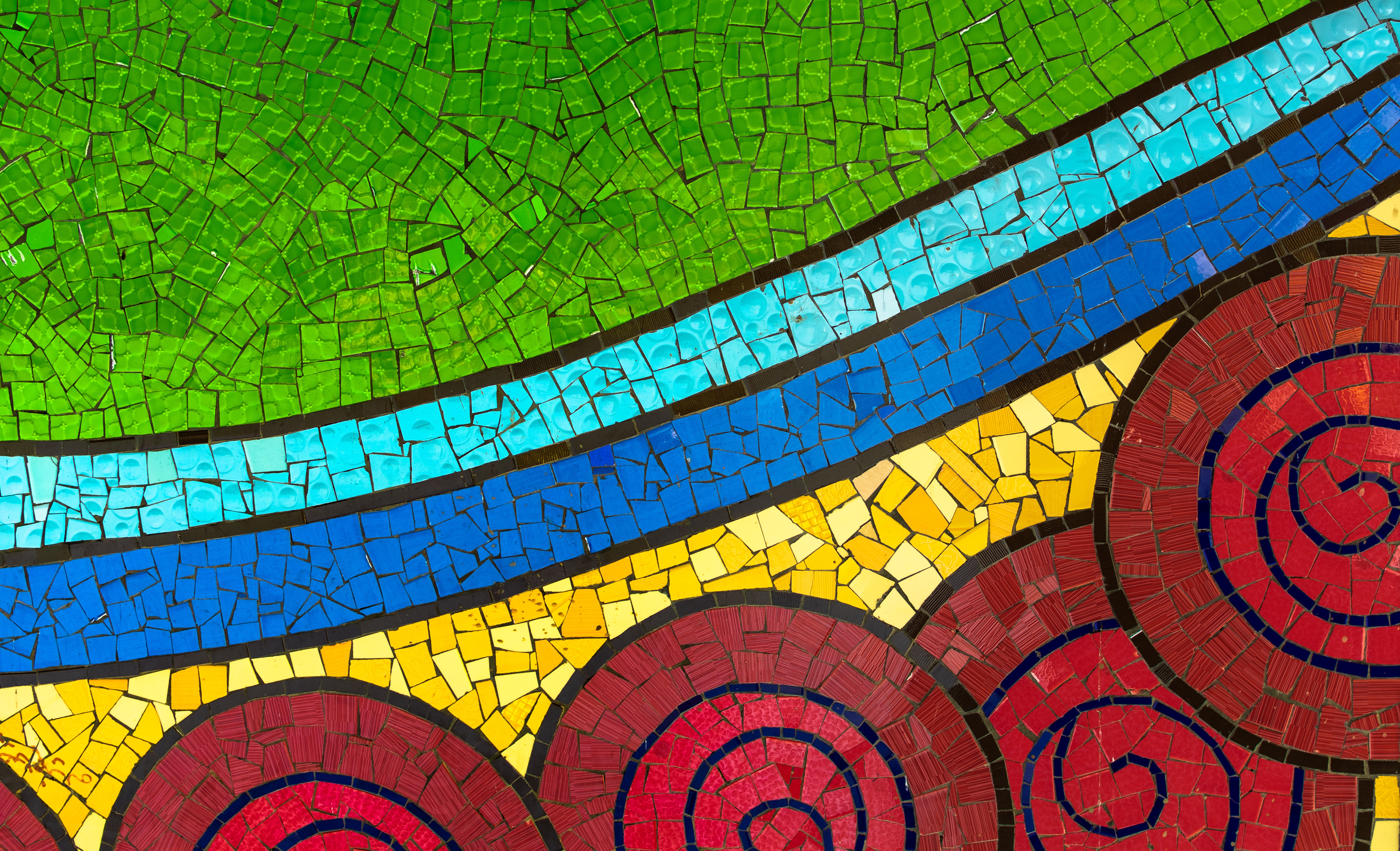 multicolored, wall, patterns, mosaic, textures, motley, texture, details