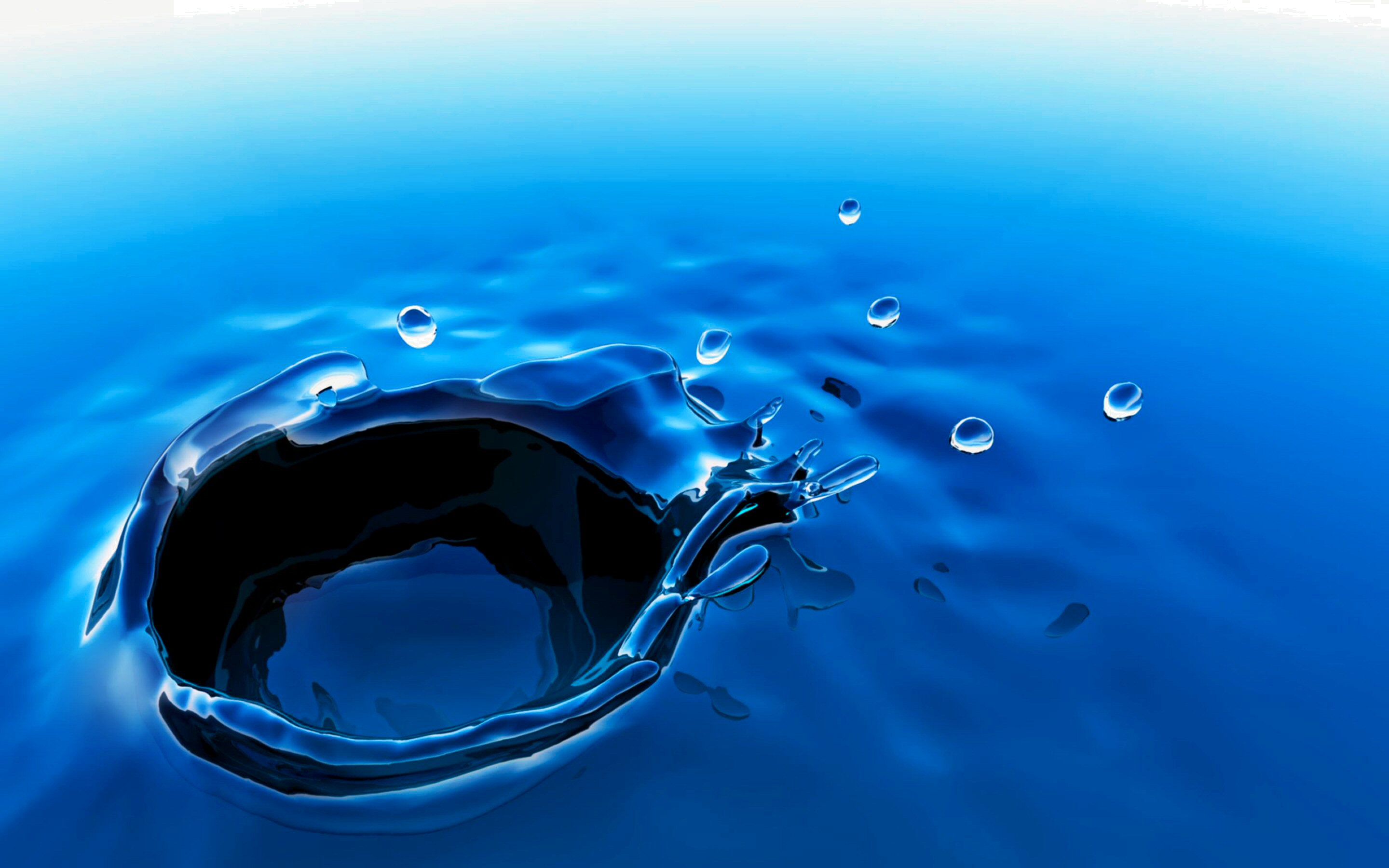 water, splash, blue, photography, water drop Full HD