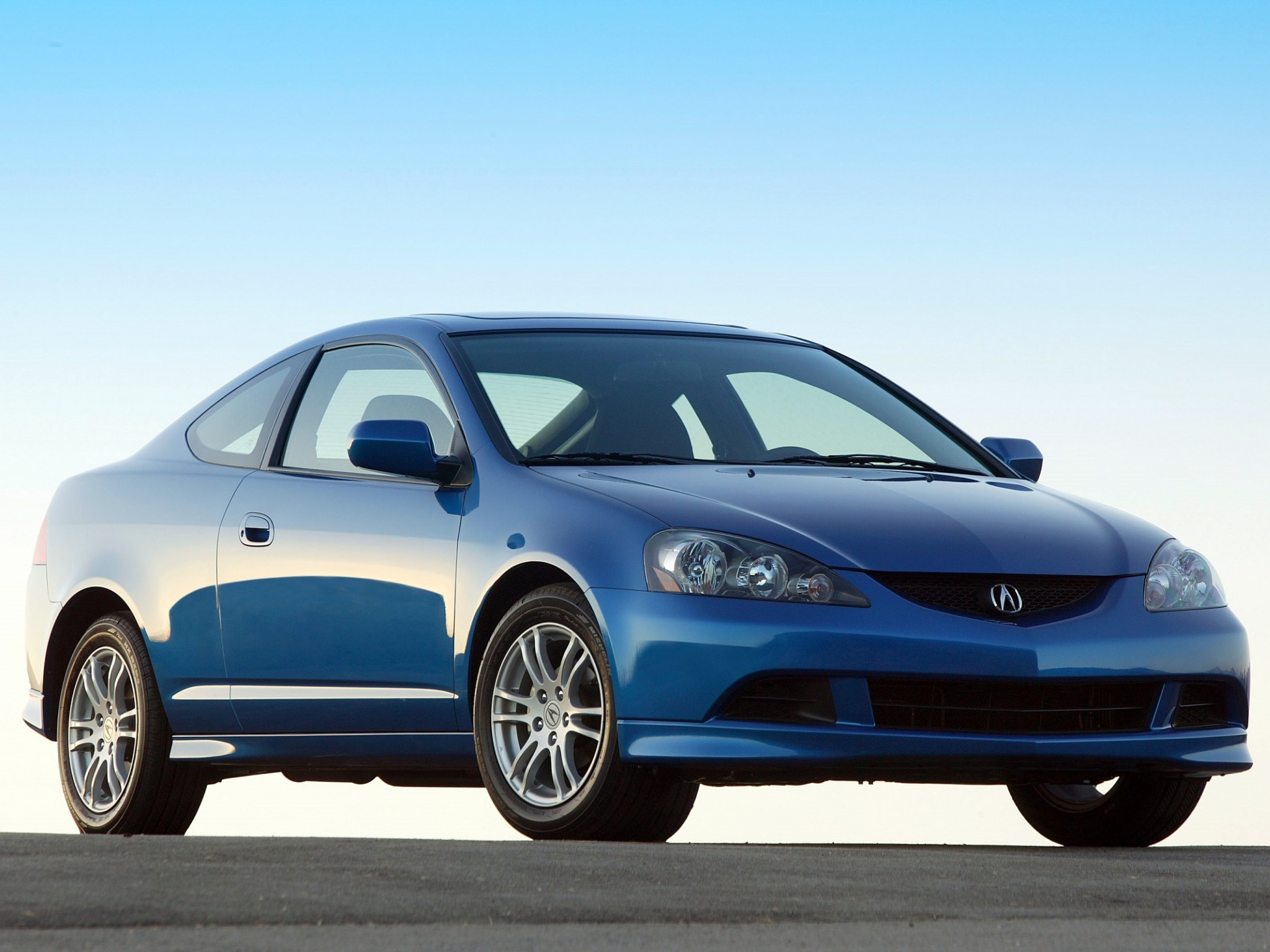 auto, sky, acura, cars, blue, front view, style, rsx, 2005, akura