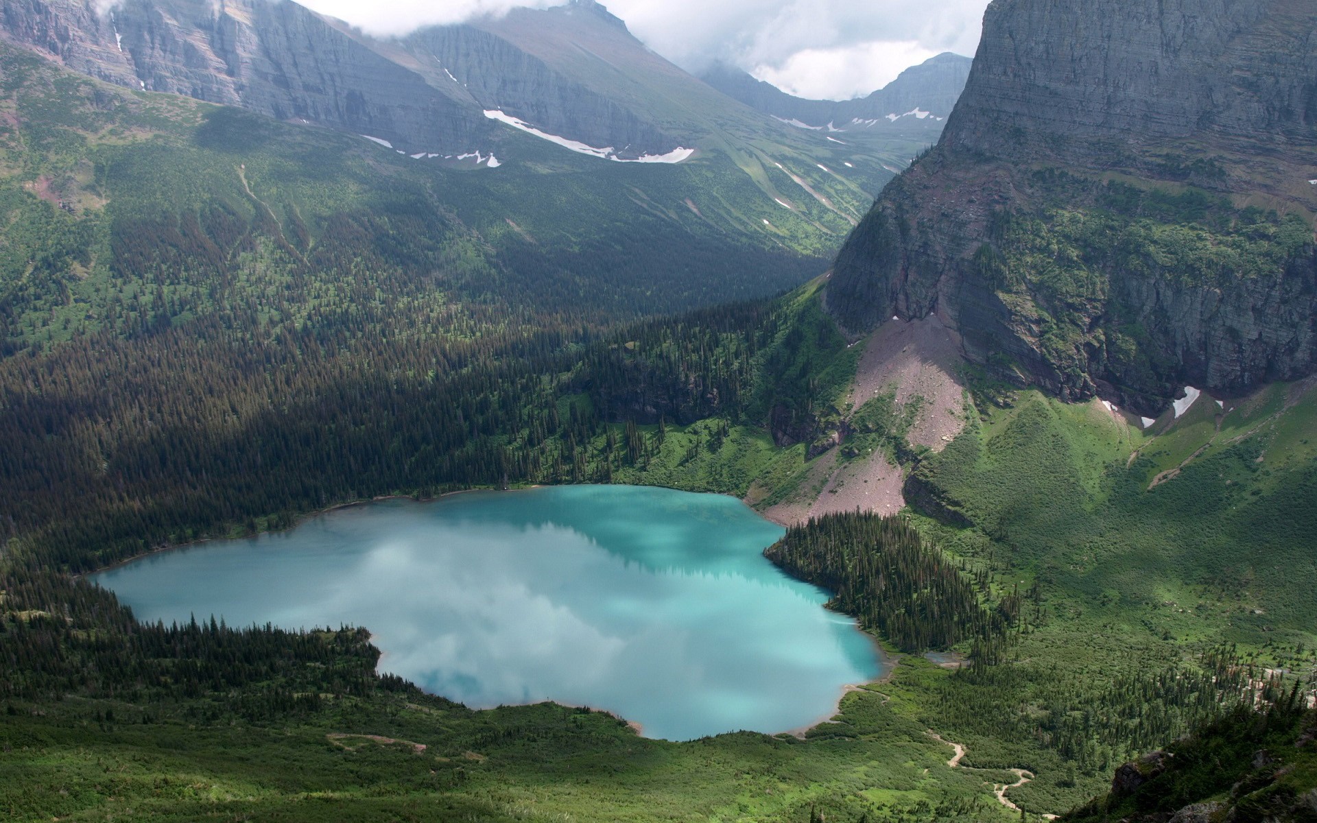 earth, lake, glacier national park, mountain, nature, valley, water, lakes Aesthetic wallpaper