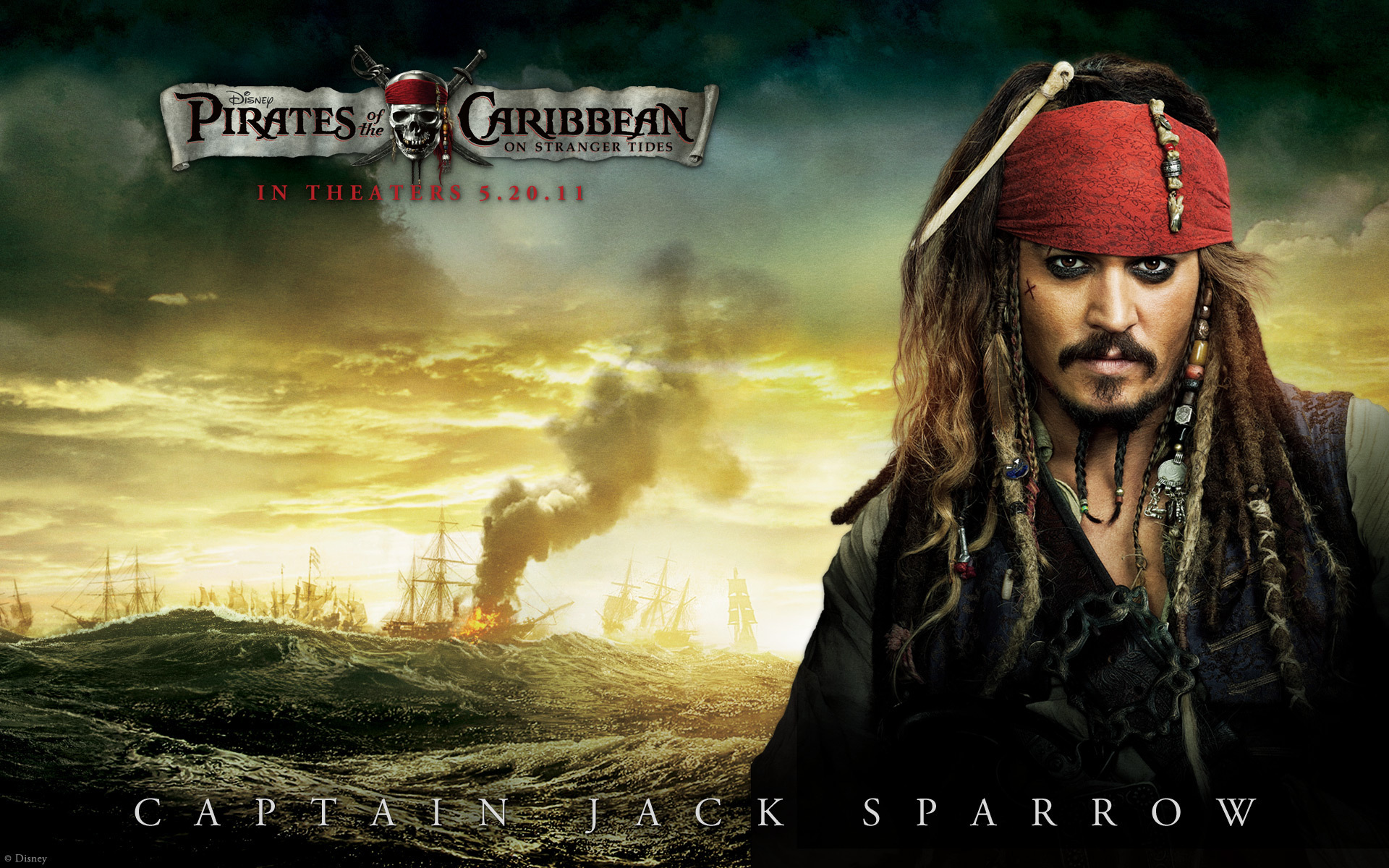 johnny depp, jack sparrow, pirates of the caribbean, movie, pirates of the caribbean: on stranger tides