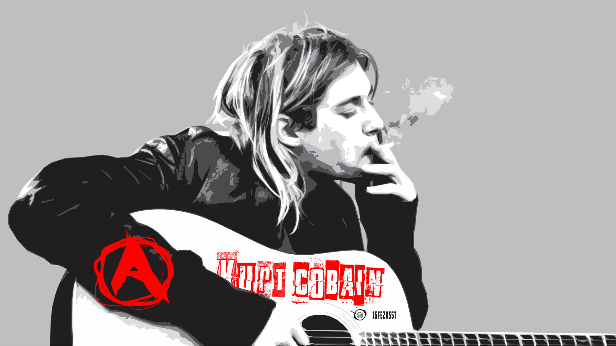 816870 baixar papel de parede música, kurt cobain, anarquia, guitarra, nirvana, cantor, fumar - protetores de tela e imagens gratuitamente