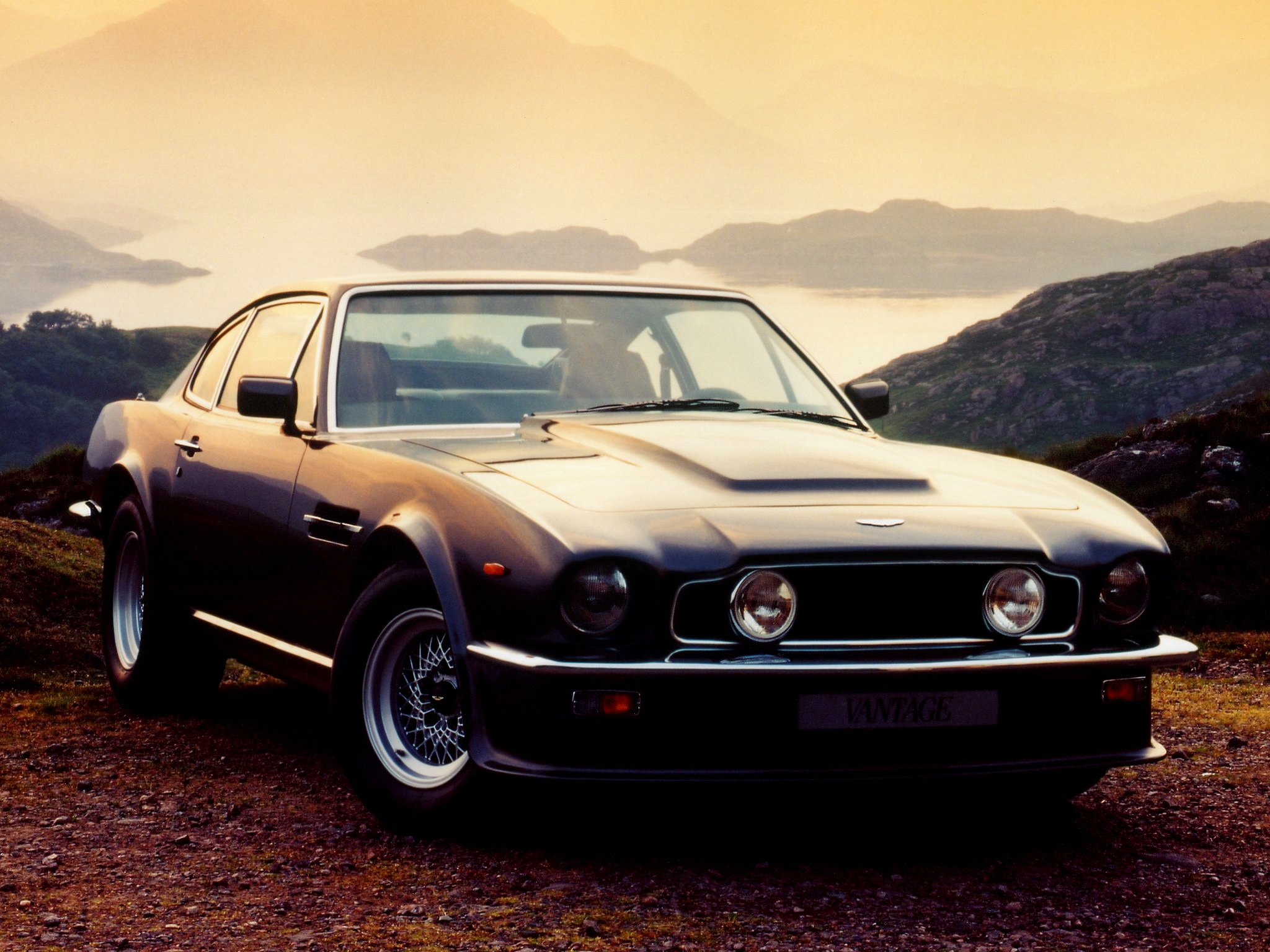 auto, nature, aston martin, cars, blue, front view, v8, vantage, 1977 High Definition image