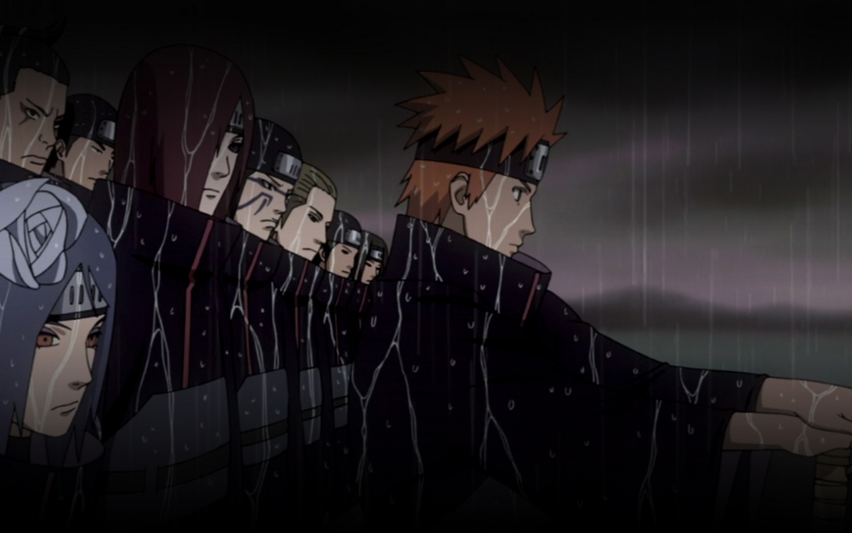 anime, naruto, hidan (naruto), rain High Definition image