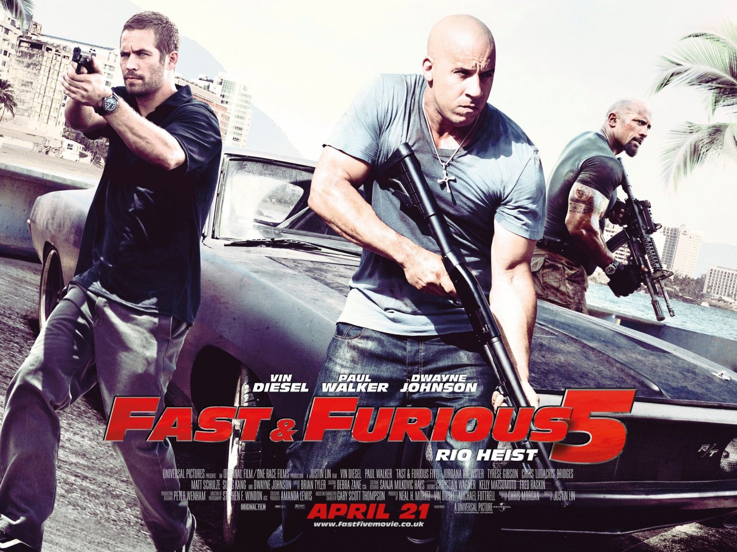 movie, fast five, brian o'conner, dominic toretto, dwayne johnson, luke hobbs, paul walker, vin diesel, fast & furious