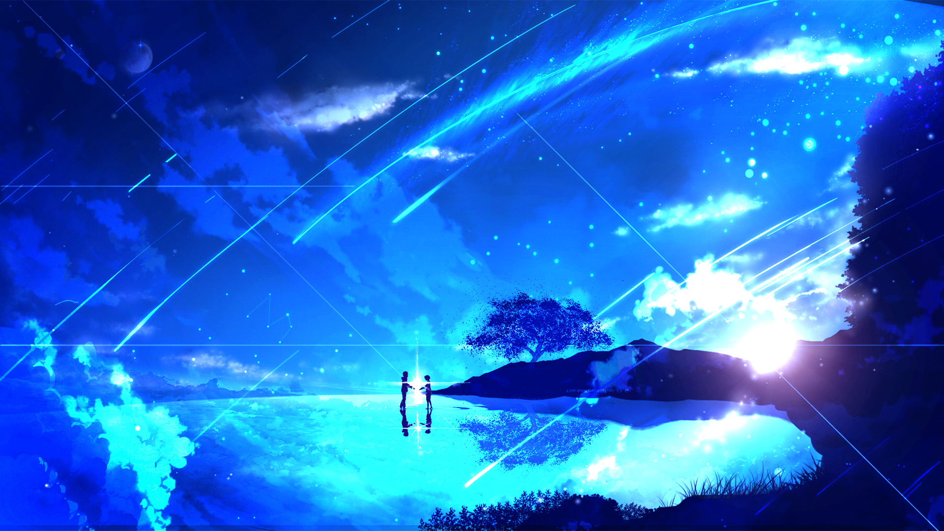 anime, your name, fantasy, kimi no na wa, scenery, stars Phone Background