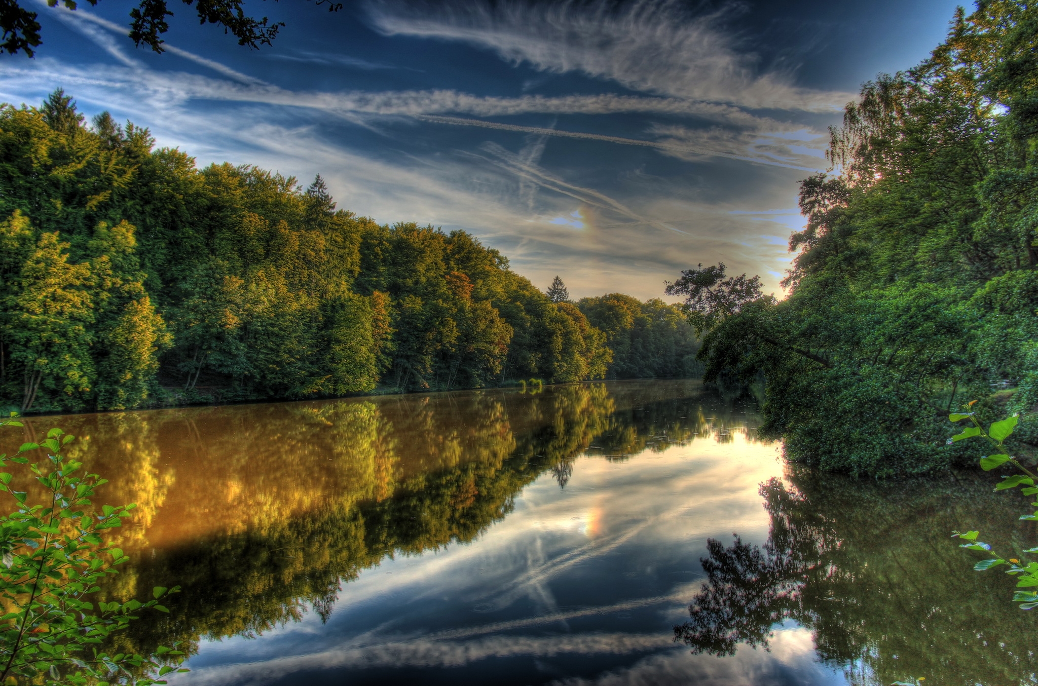 Free HD landscape, nature, rivers, hdr, germany, hessen lich