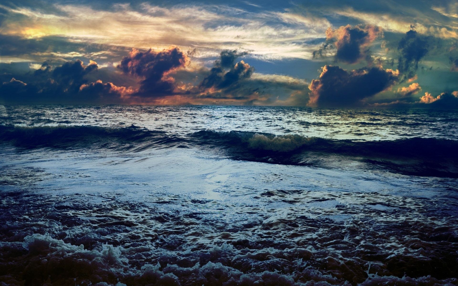Download mobile wallpaper Sea, Sunset, Landscape for free.