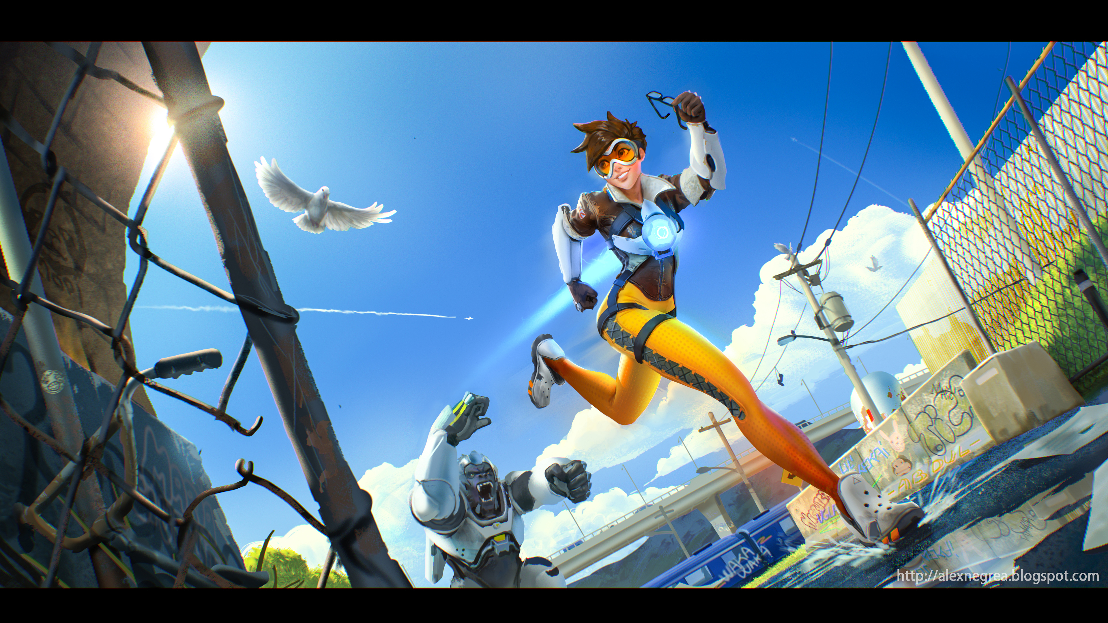 Download free Tracer Of Video Game Overwatch Wallpaper - MrWallpaper.com