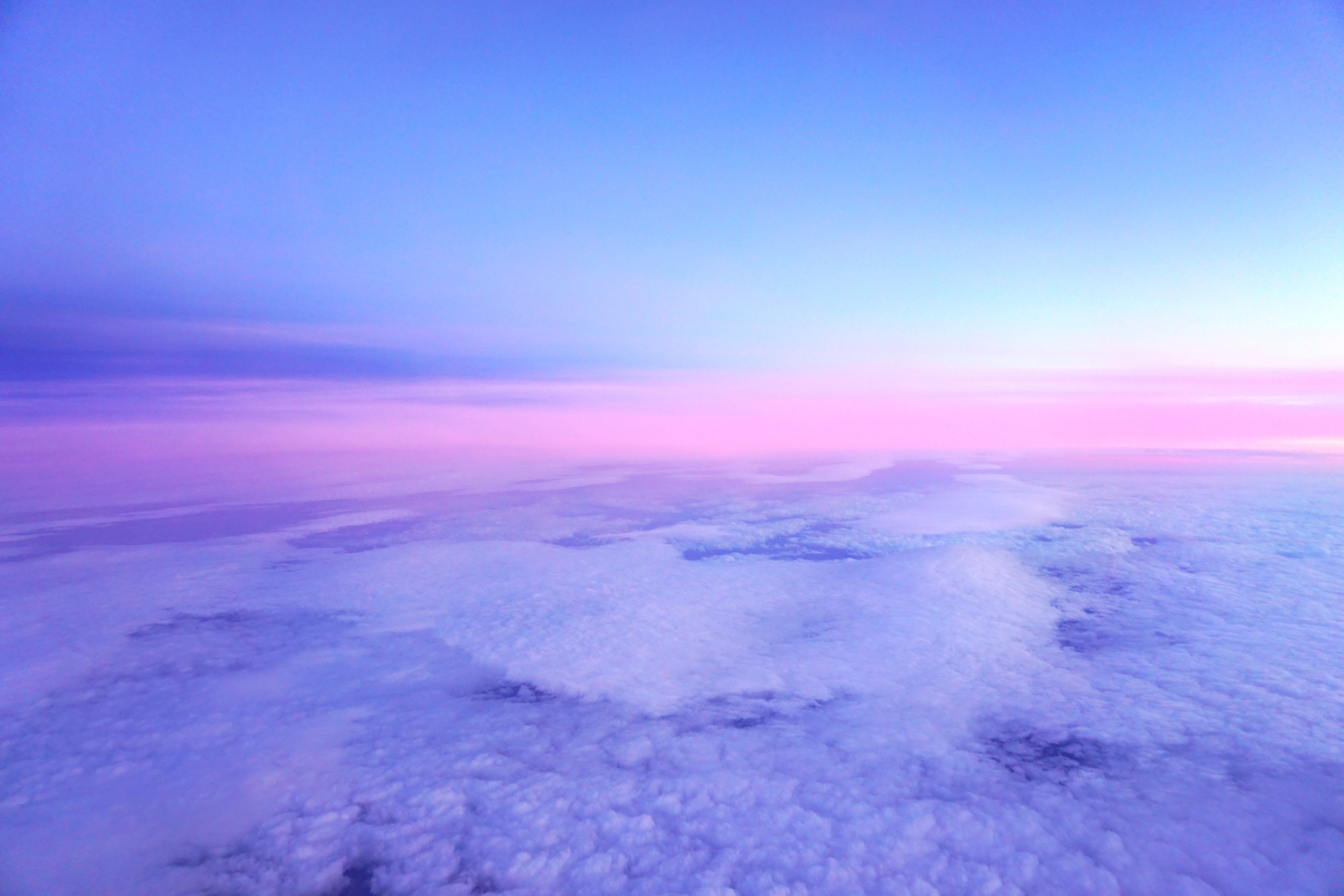 clouds, lilac, horizon, pink, nature, porous 4K