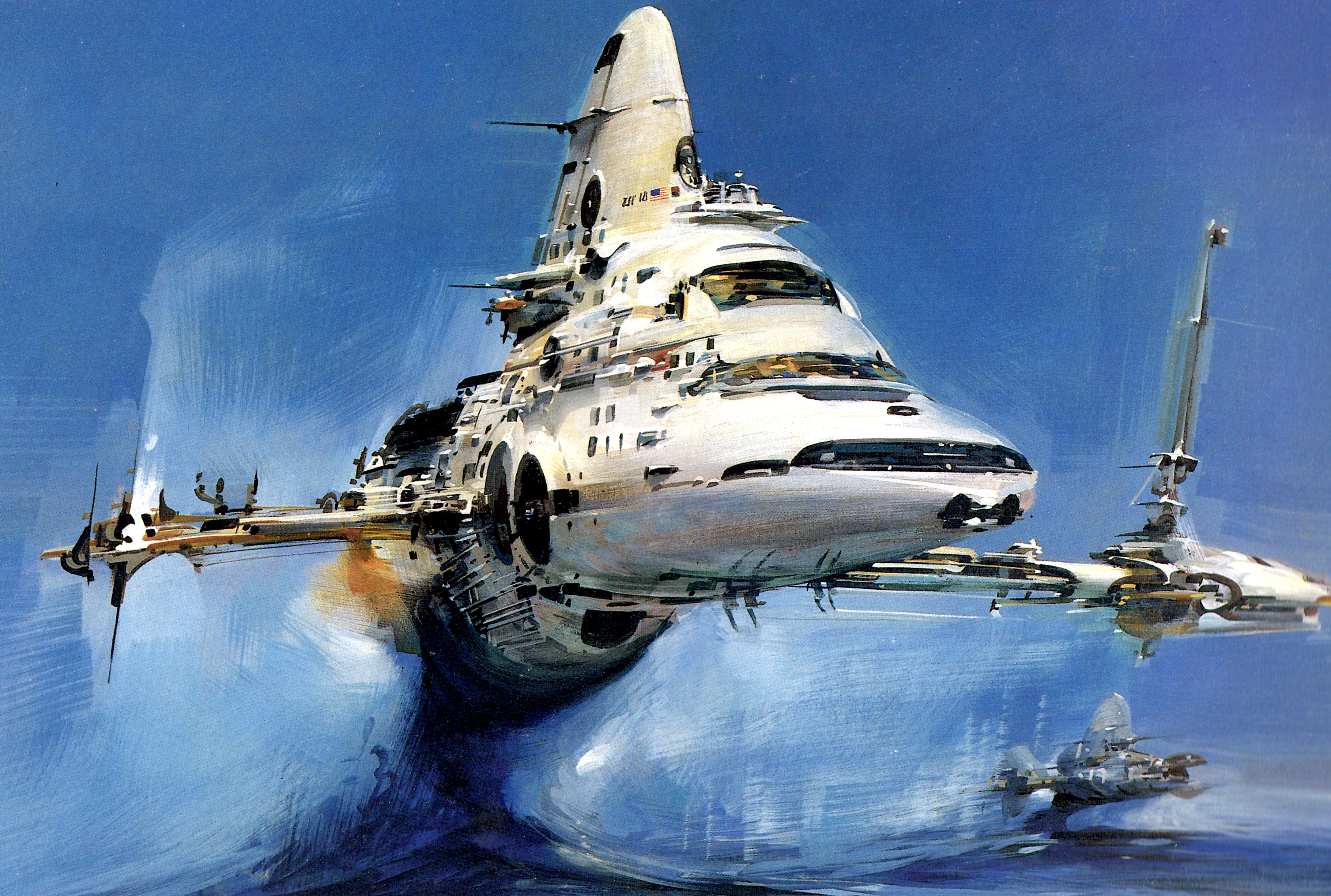 Песня звездолет. Джон Берки John Berkey космический корабль. John Berkey художник. Джон Берки космические иллюстрации. Гигантские звездолёты Джона Берки.