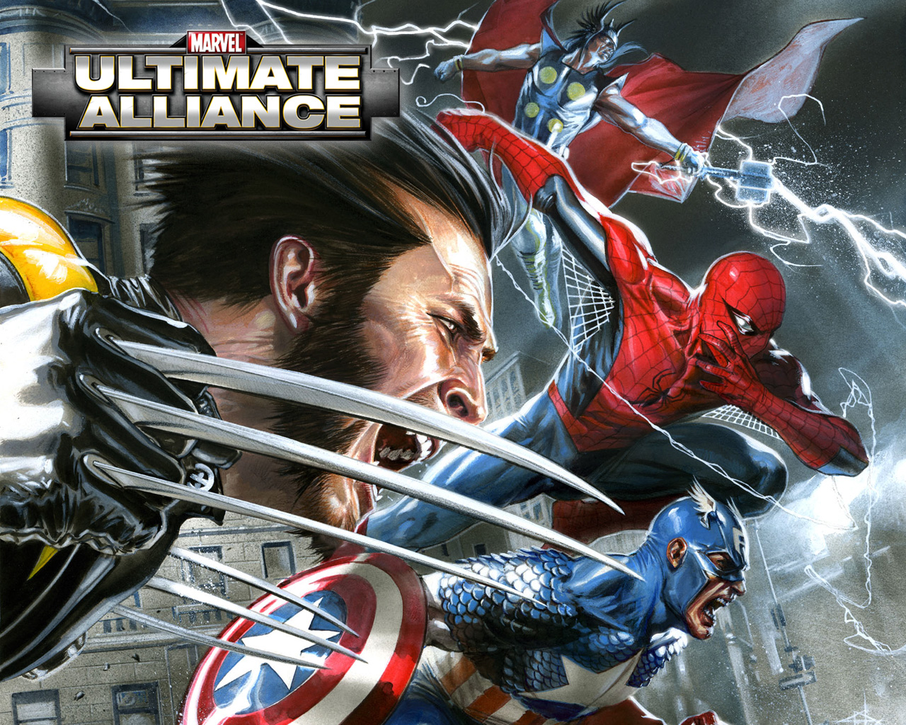 android wolverine, video game, captain america, logan james howlett, peter parker, spider man, thor, marvel: ultimate alliance