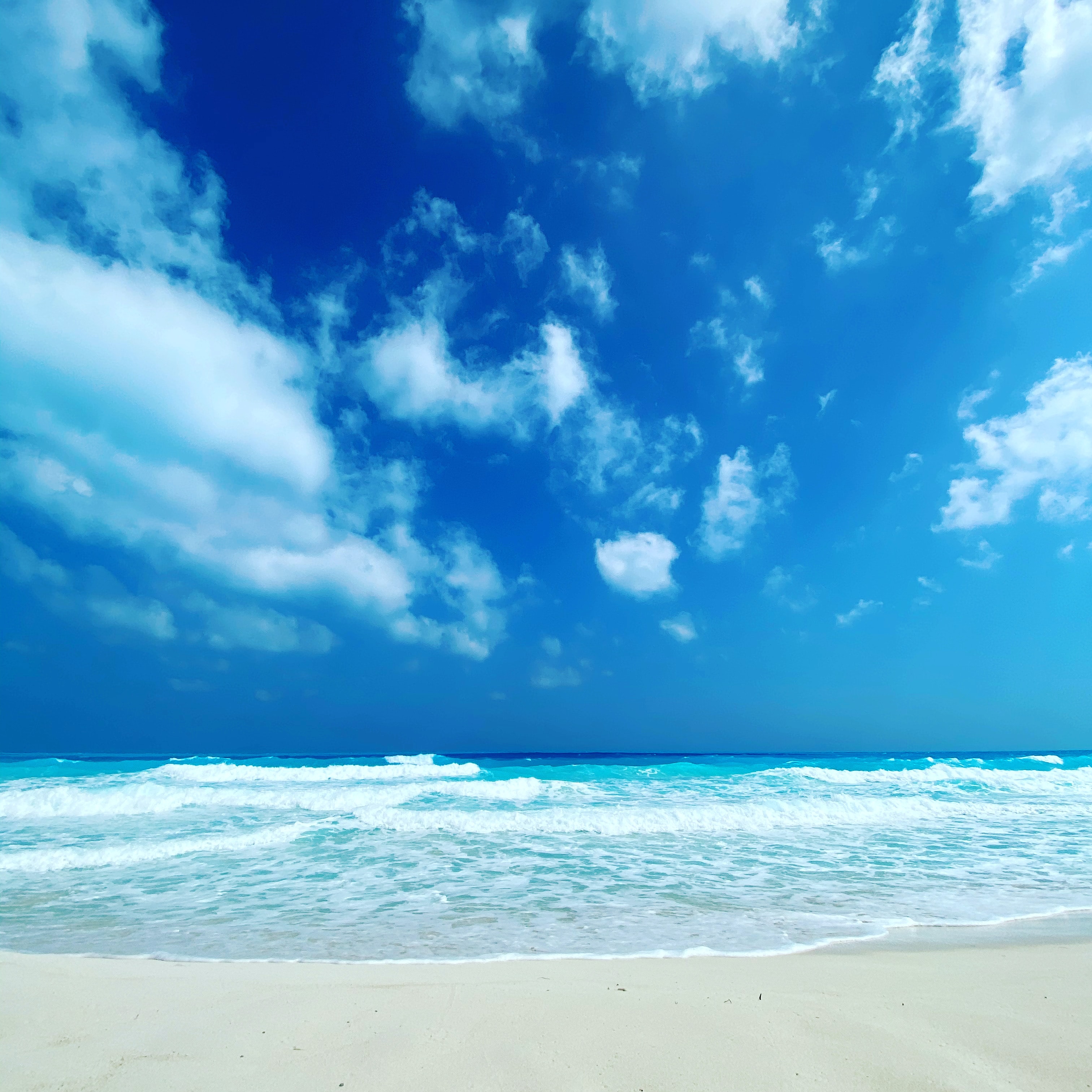 sea, nature, sky, clouds, beach, horizon, coast wallpapers for tablet