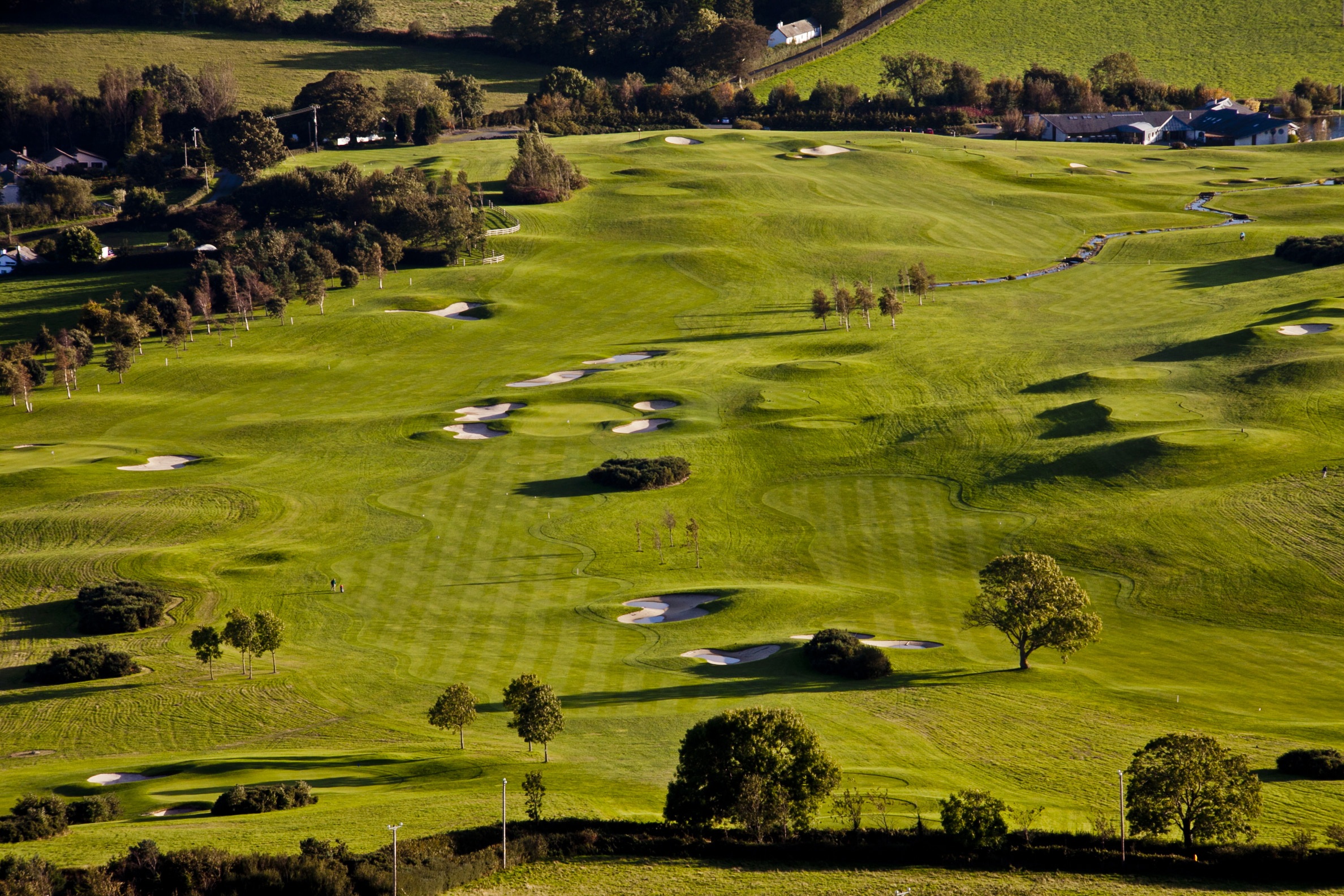 golf, sports, fairway, golf course, golf green, landscape, tree Free Stock Photo