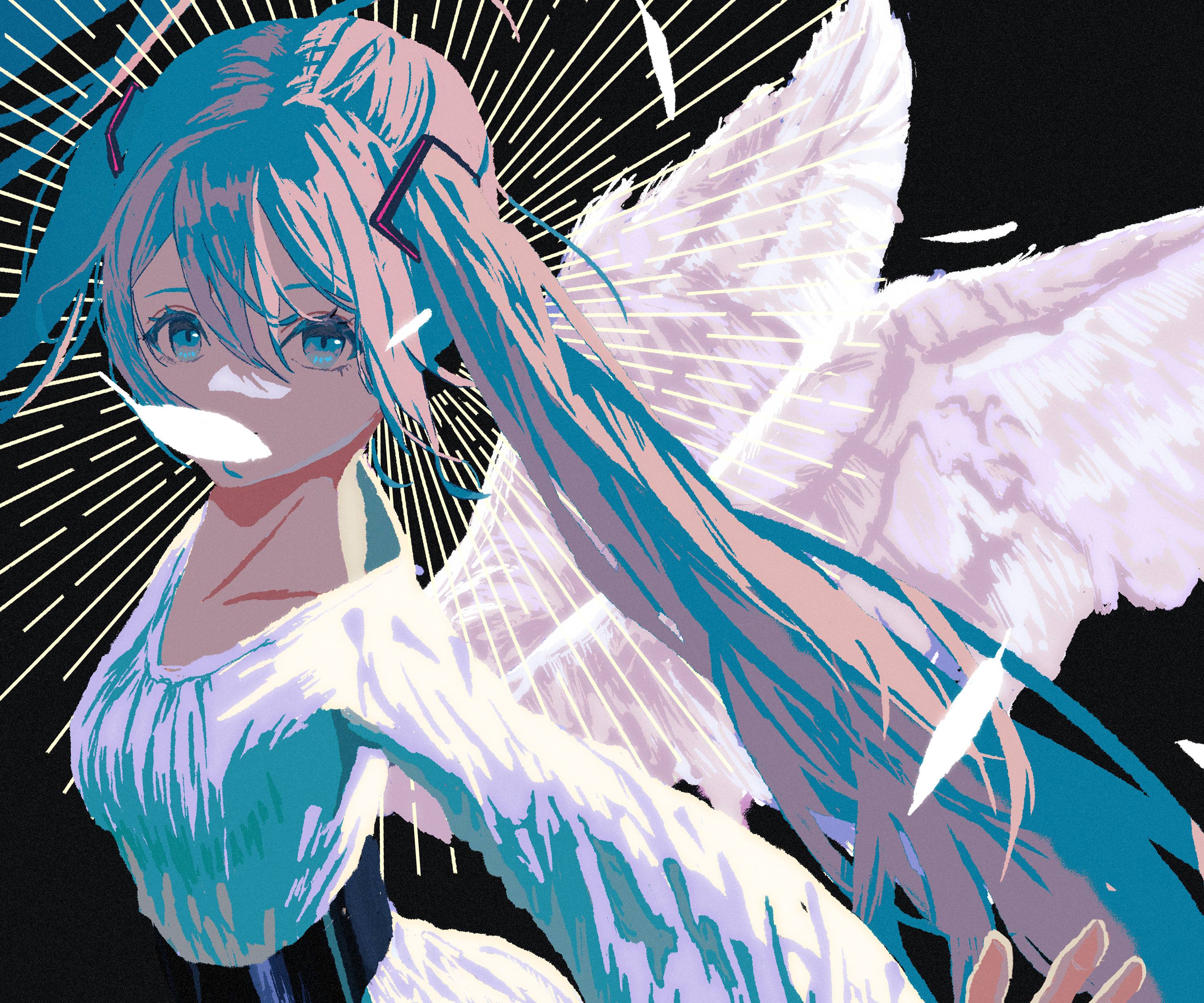 Download mobile wallpaper Anime, Angel, Vocaloid, Hatsune Miku for free.