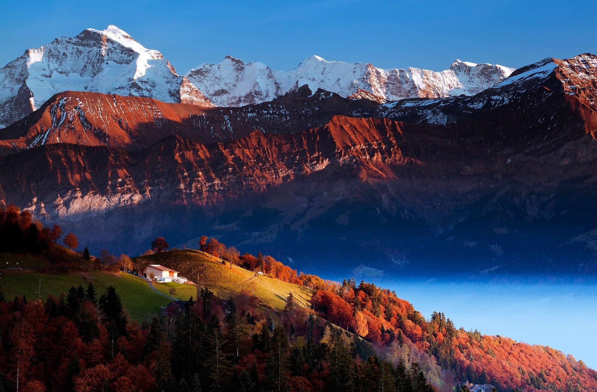 Швейцарские Альпы осенью