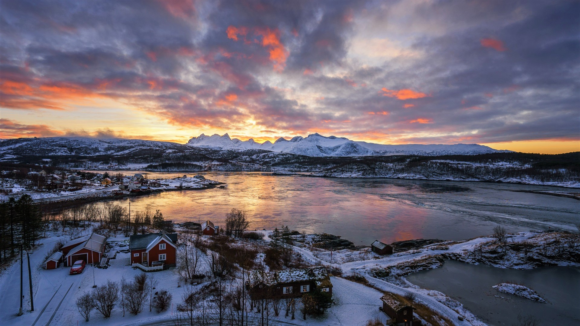 Норвегия Осло природа зимой