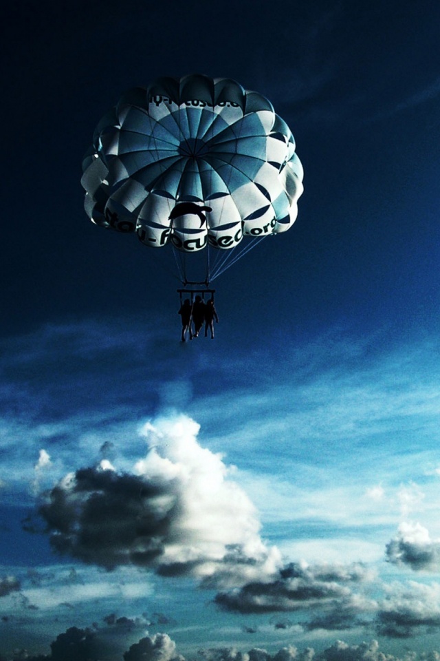 1295335 скачать обои парасейлинг, парашют, виды спорта, люди, облака, облако - заставки и картинки бесплатно