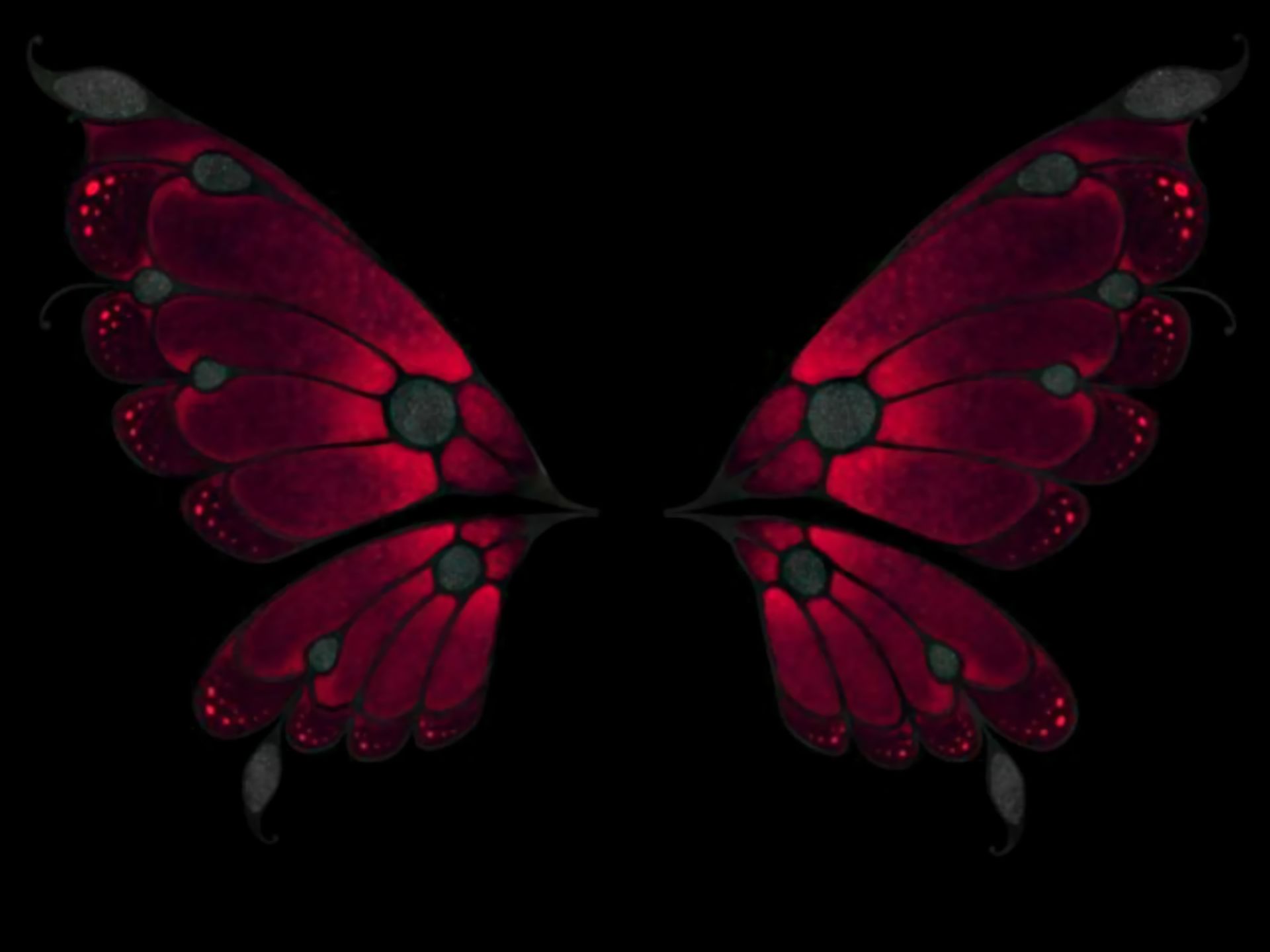 Красные Крылья бабочки