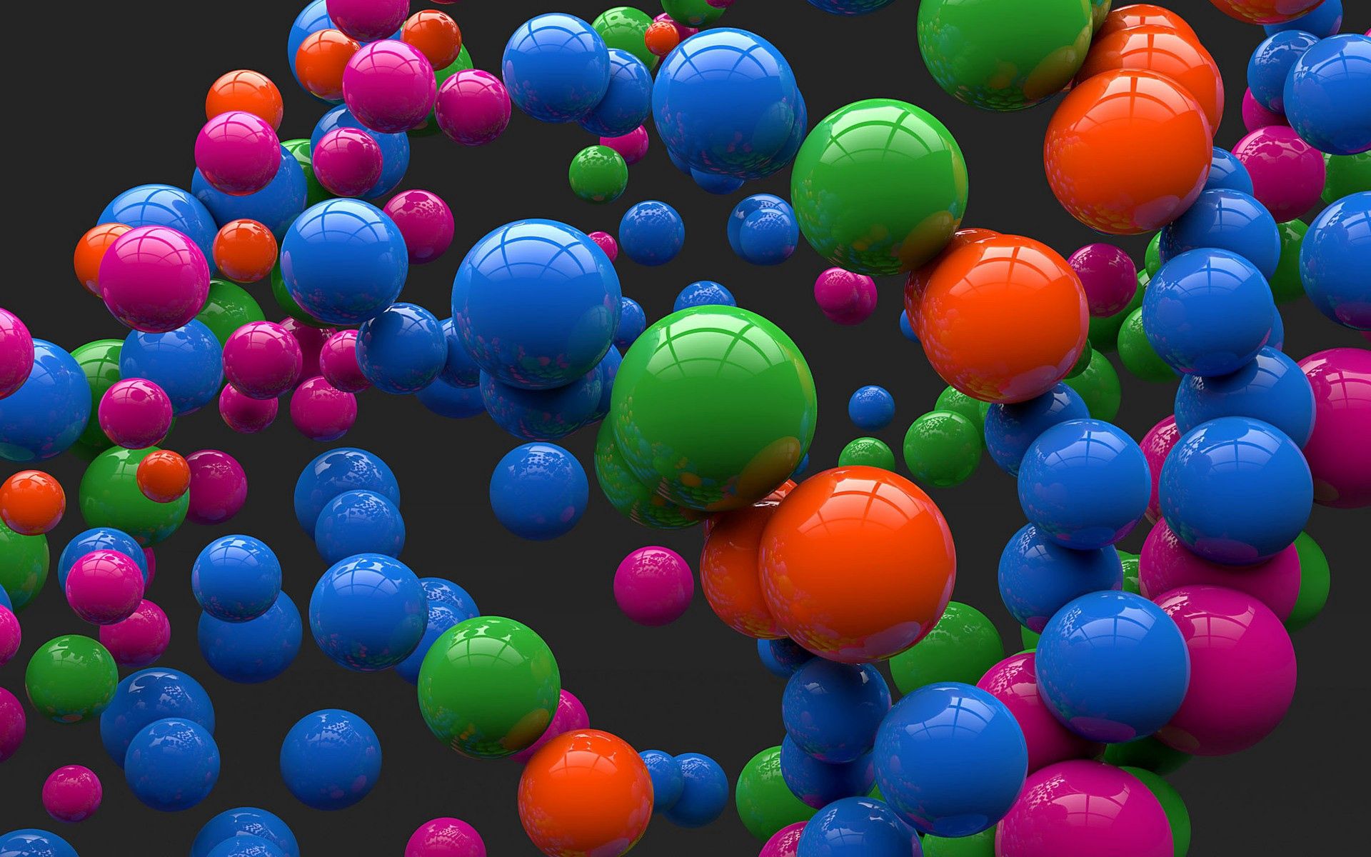 120718 скачать обои форма, 3d, шары, полет, разноцветный - заставки и картинки бесплатно