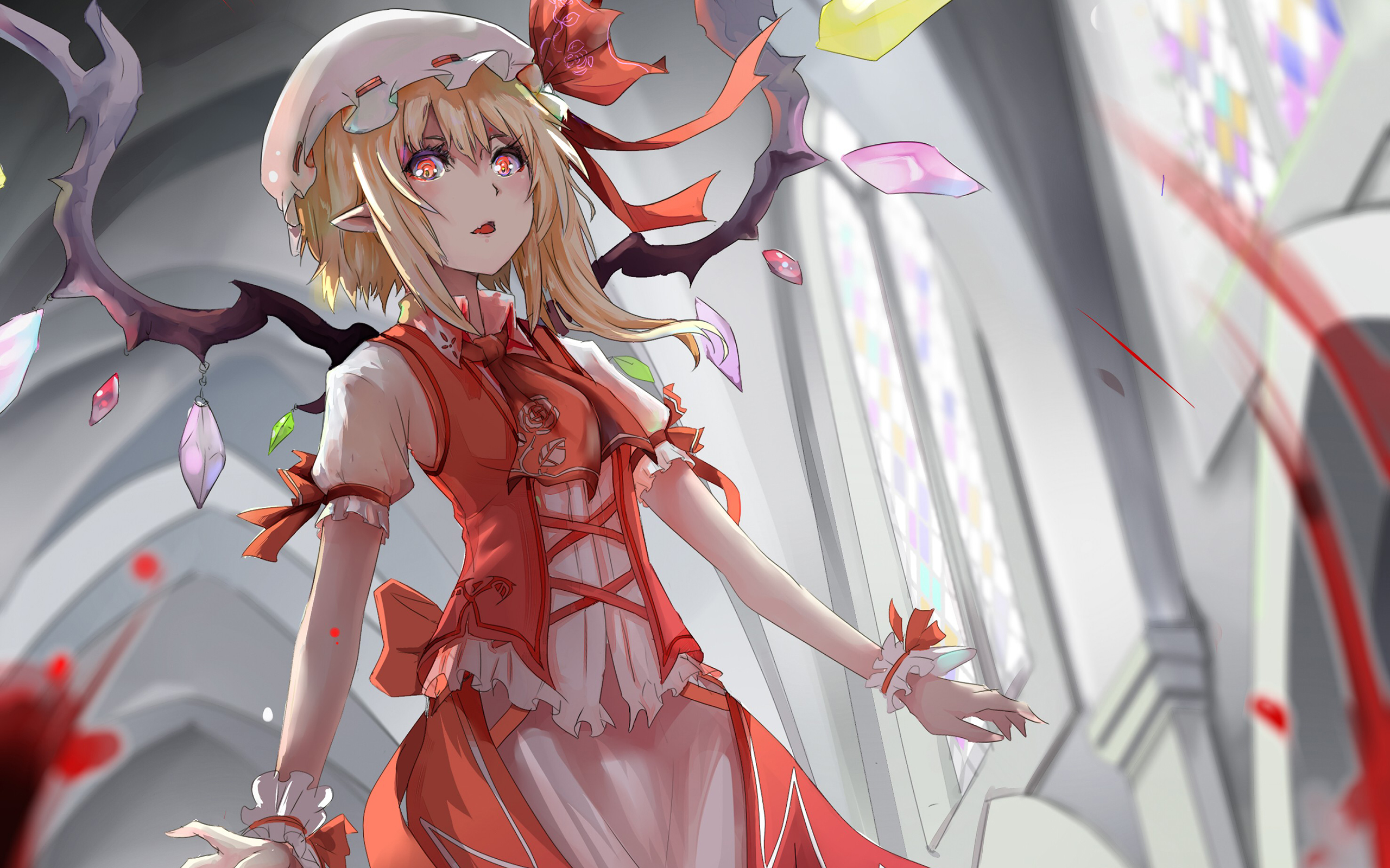 android vampire, anime, touhou, blonde, flandre scarlet